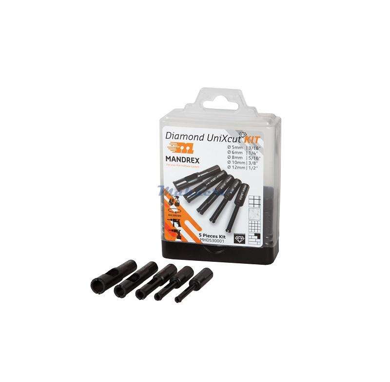 MANDREX 5 Pieces Kit - UniXcut Diamond drills