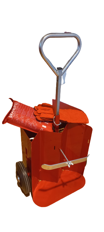 Varmt arbejdsvogn ekskl. ildslukker inkl. tæppe og handsker