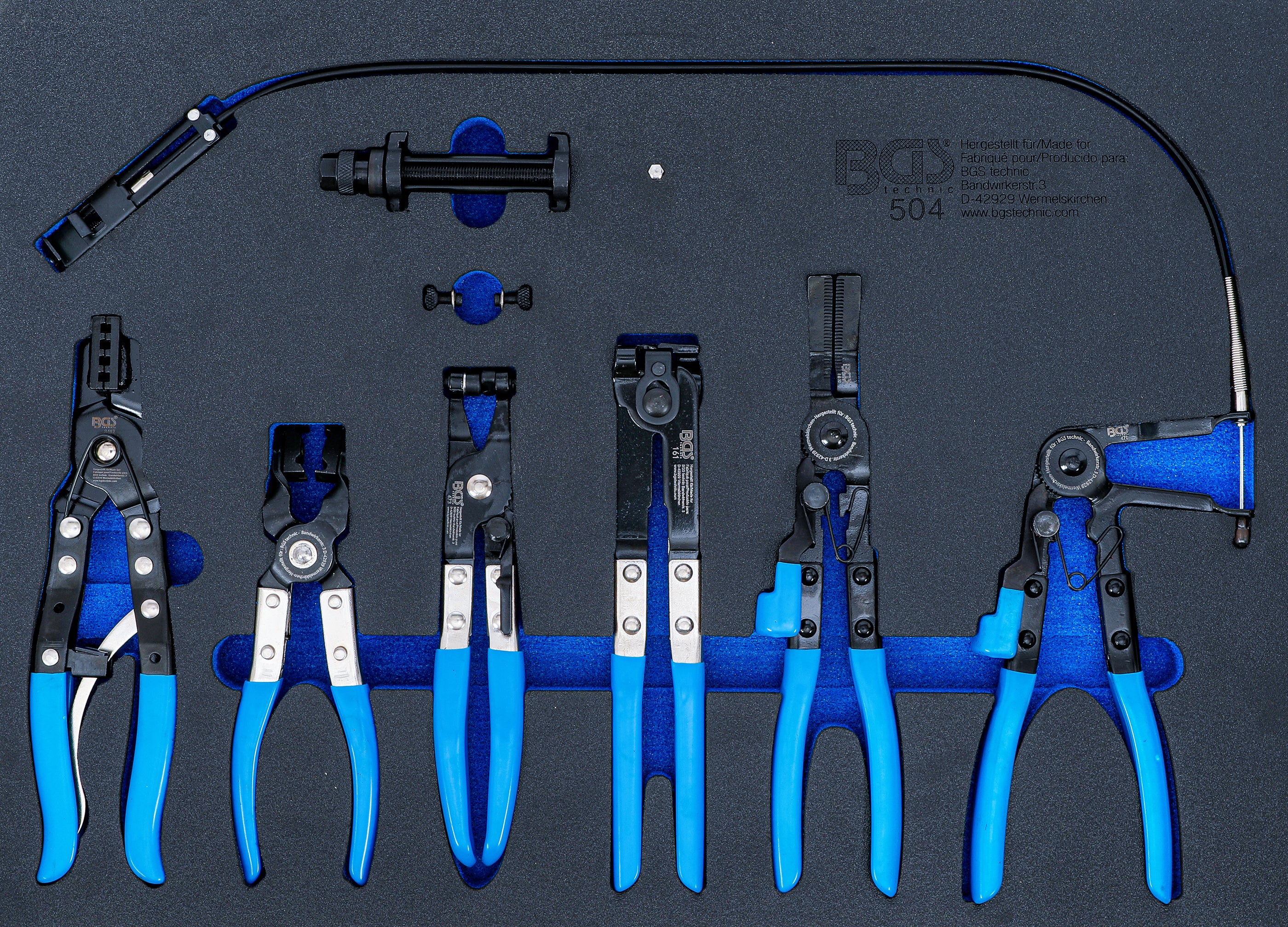 Værkstedsvognsindsats 3/3: Slangeklemmetangsæt