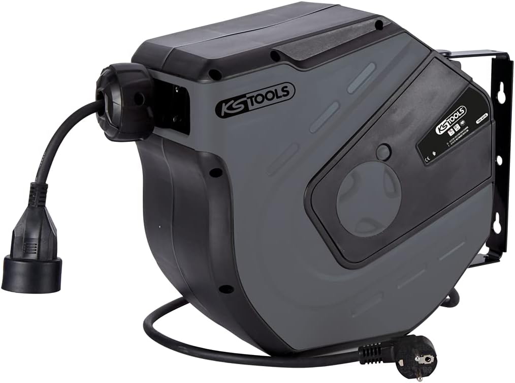 Elektrisk kabeltromle til vægmontering – 15 m 2,5 mm²