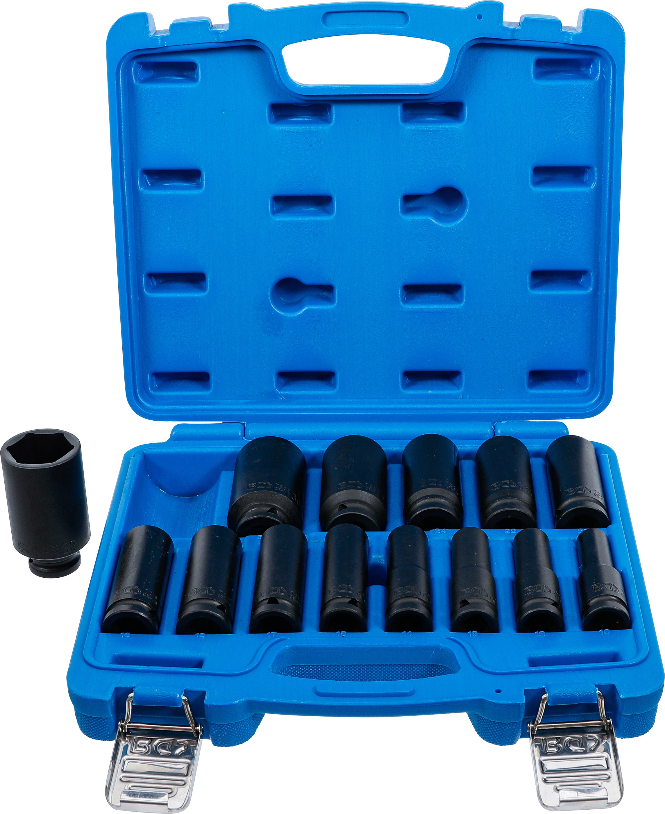 Krafthylsa-sats Sexkant | 12,5 mm (1/2") | 10 - 32 mm | 14 delar