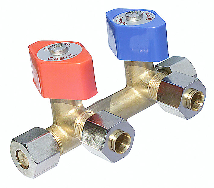 2-vejs afspærringsventil, lige med hurtigafspærring til 8 mm rør