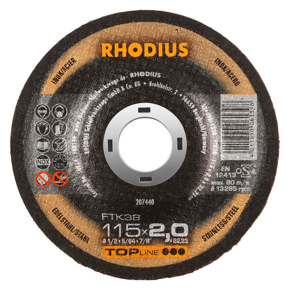 RHODIUS FTK38 Skæreskive 115x2,0x22,23 (25 stk.)