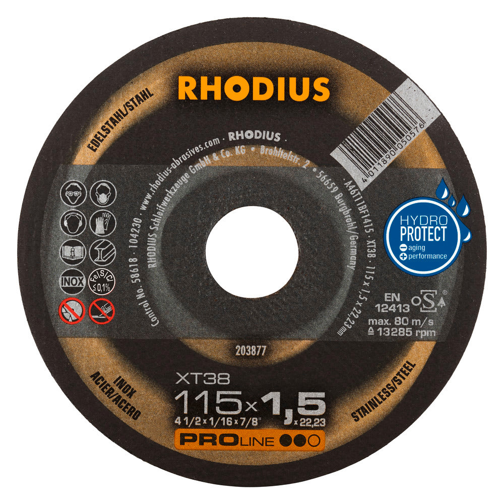 RHODIUS XT38 Skæreskive 115x1,5x22,23 (50 stk.)