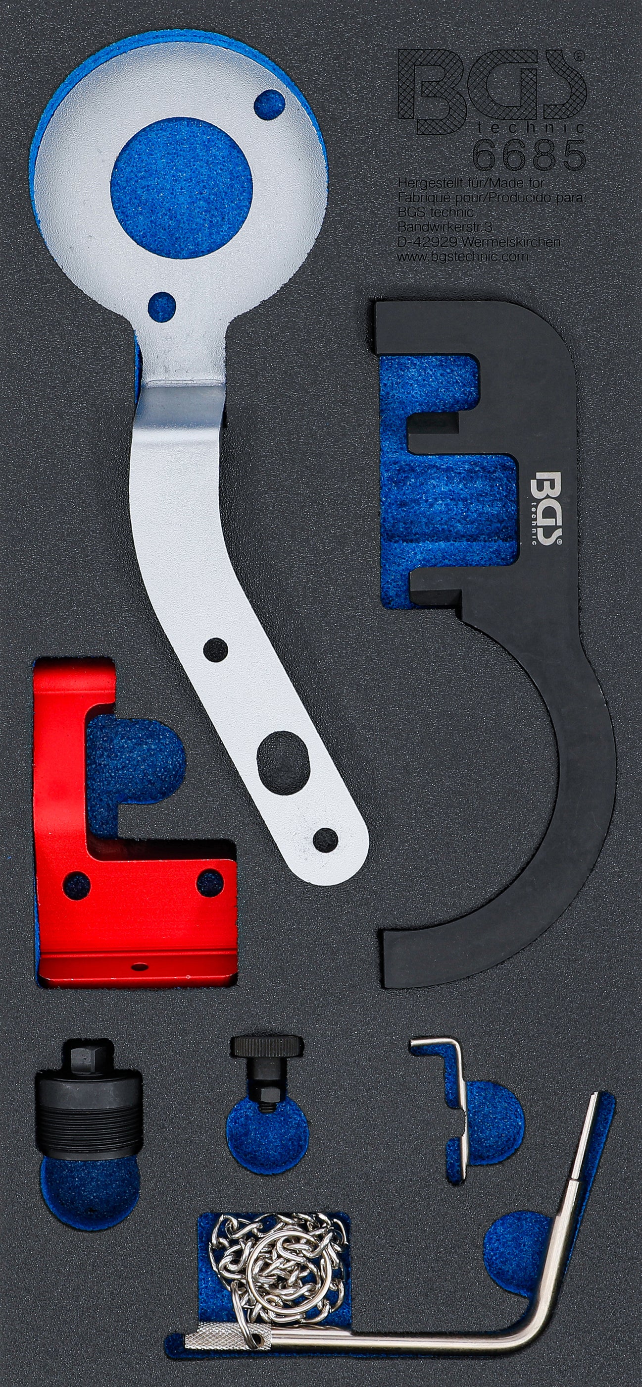 Værkstedsvognsindsats 1/3: Motorindstillingsværktøjssæt | til BMW / MINI 1.5 & 2.0 diesel