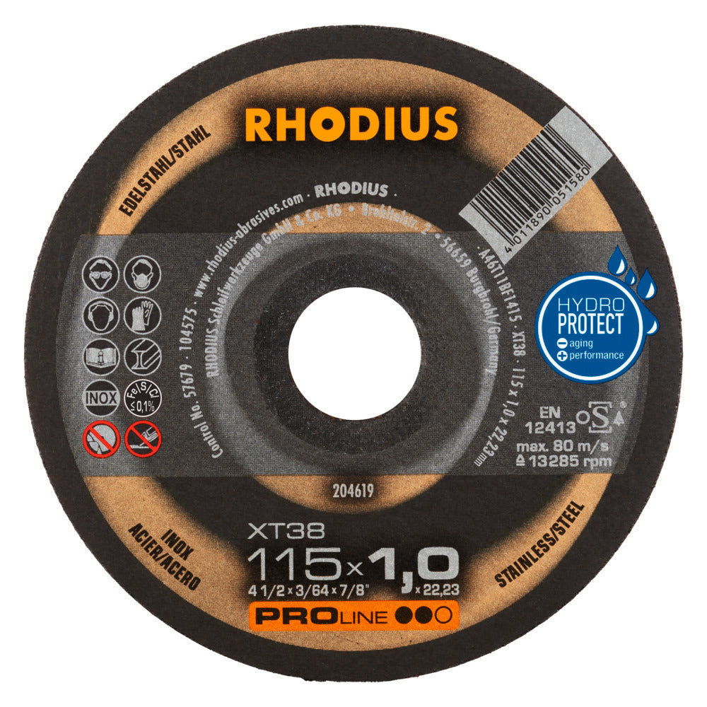 RHODIUS XT38 Skæreskive 115x1,0x22,23 (50 stk.)