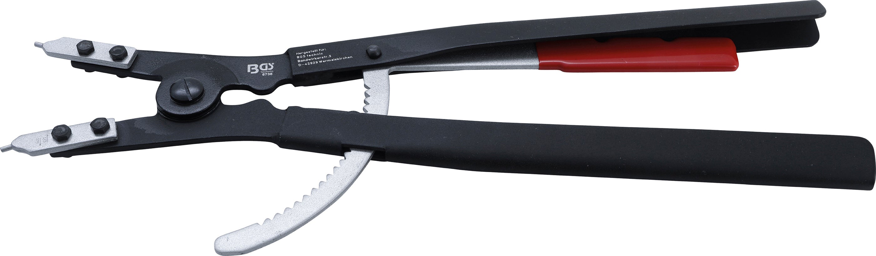 Låseringstang | lige | til udvendige låseringe | 500 mm