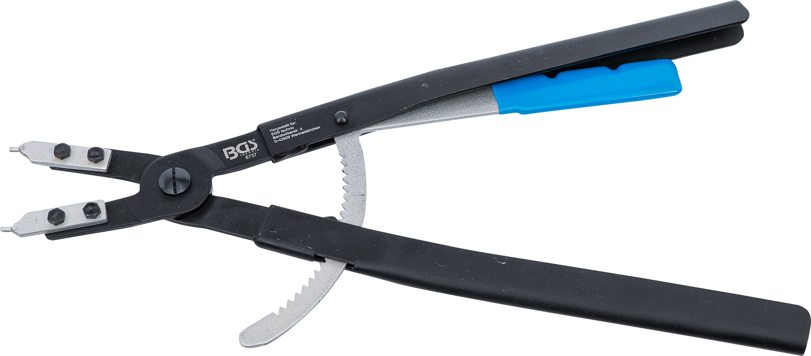 Låseringstang | lige | til indvendige låseringe | 500 mm