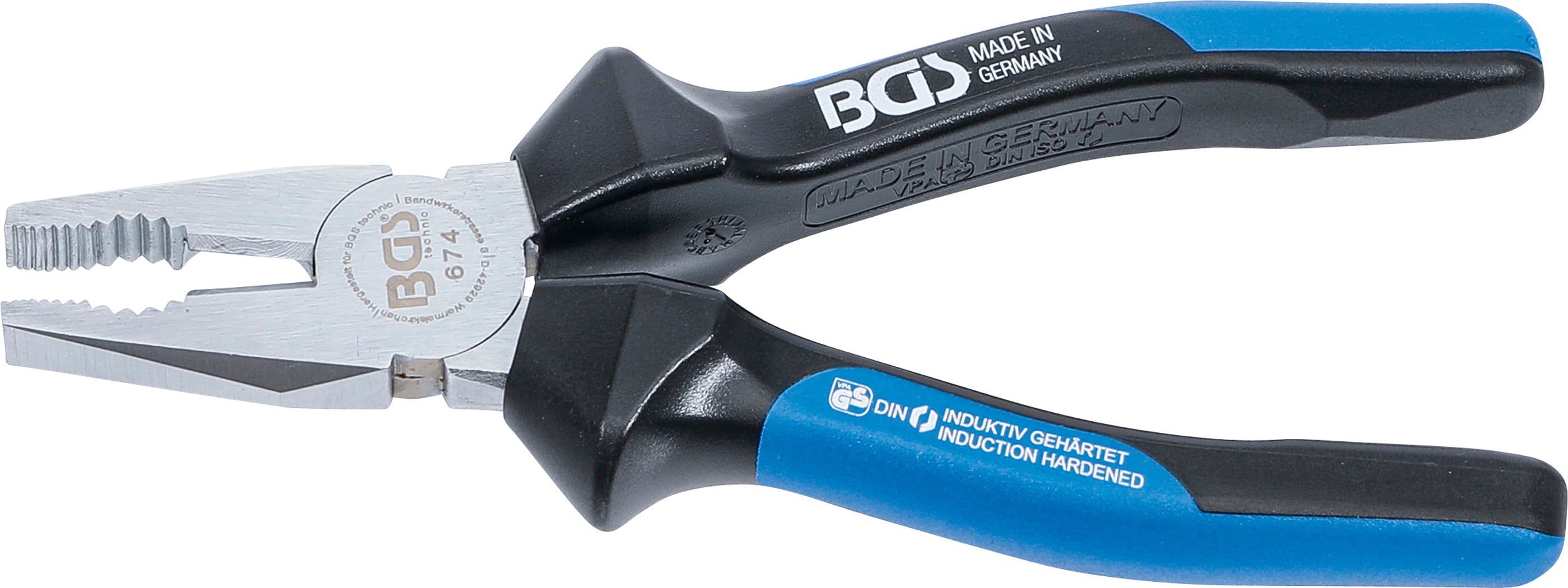 Kombinationstang | med facettangen og skær | 180 mm