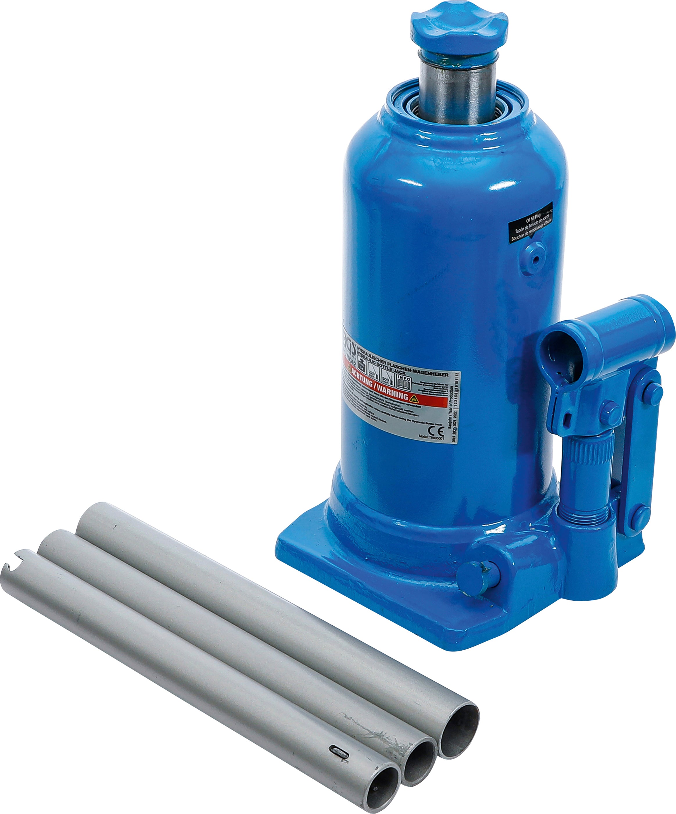 Hydraulisk flaskedonkraft | Med dobbelt stempel | 5 t