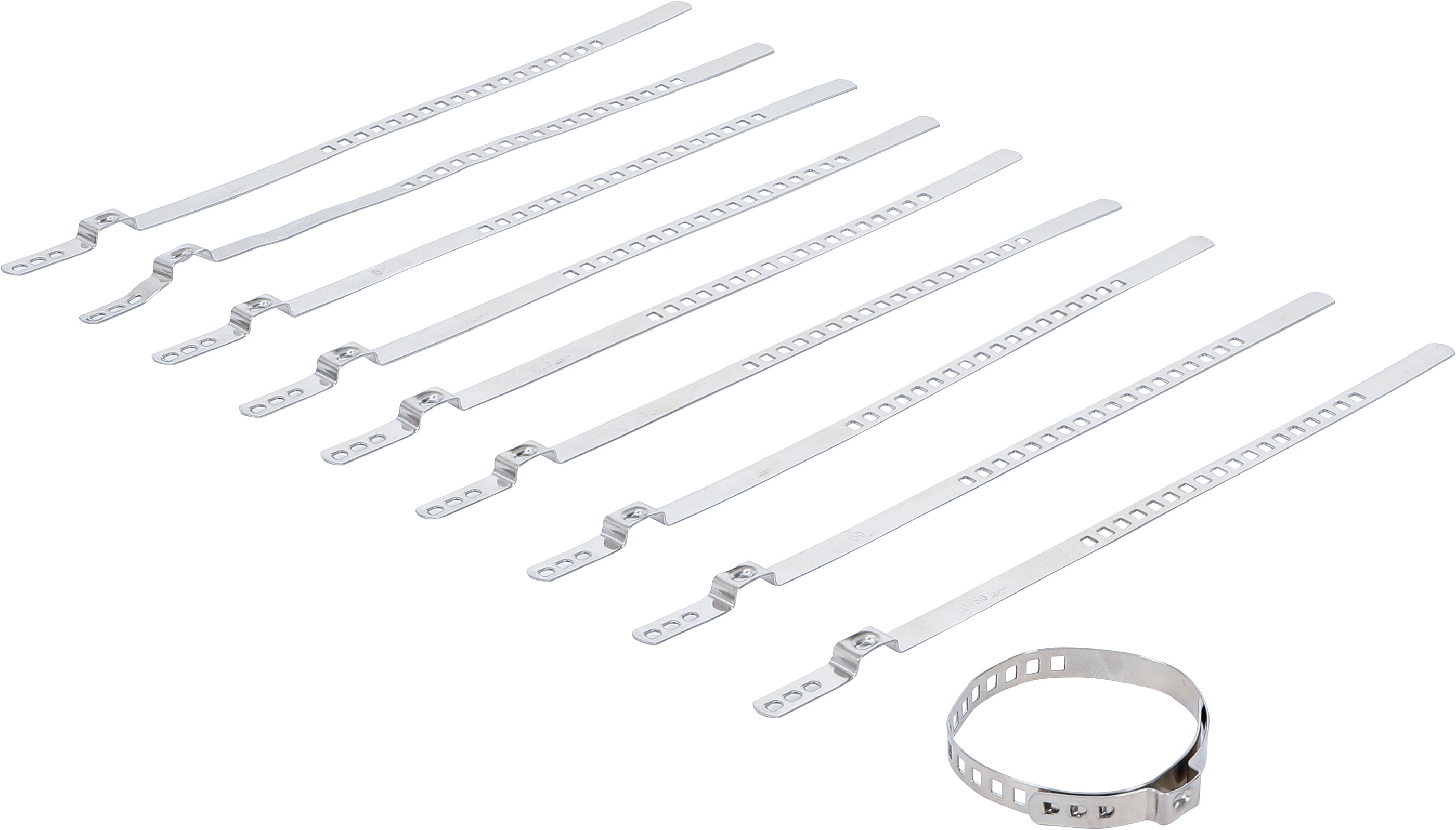 Machete-klemmesæt til økser | Rustfrit stål | 7 mm | 20 - 50 mm | 10 dele