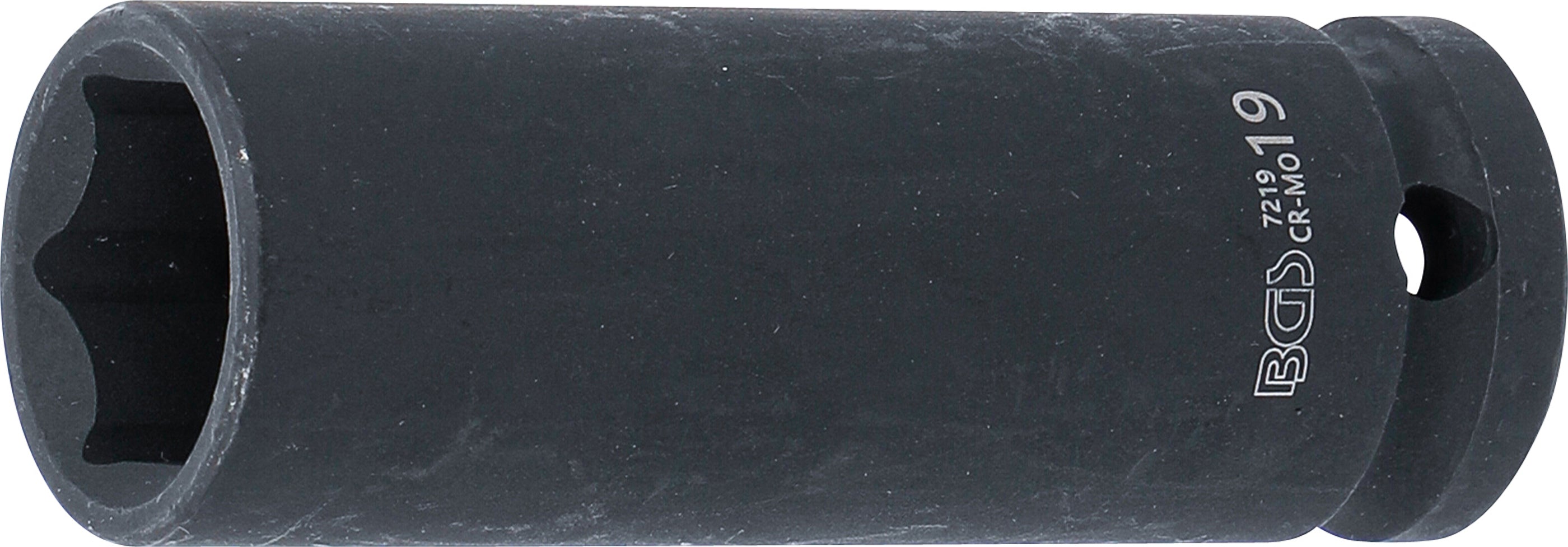 Krafthylsa Sexkant, djup | 12,5 mm (1/2") | 19 mm