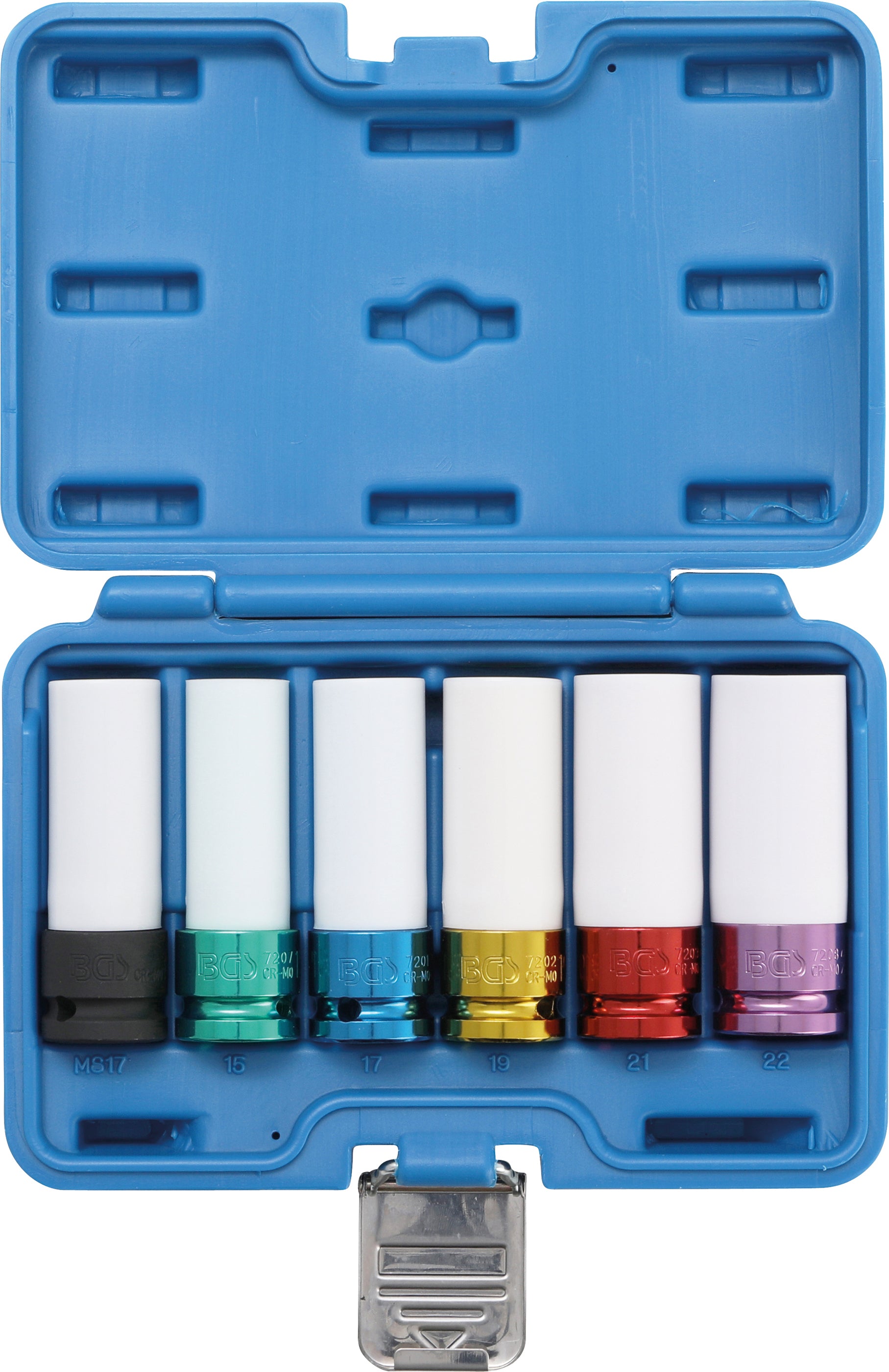 Kraft-Skoninsats-sats | 12,5 mm (1/2") | 15 / 17 / 19 / 21 / 22 mm / MS17 | 6 delar