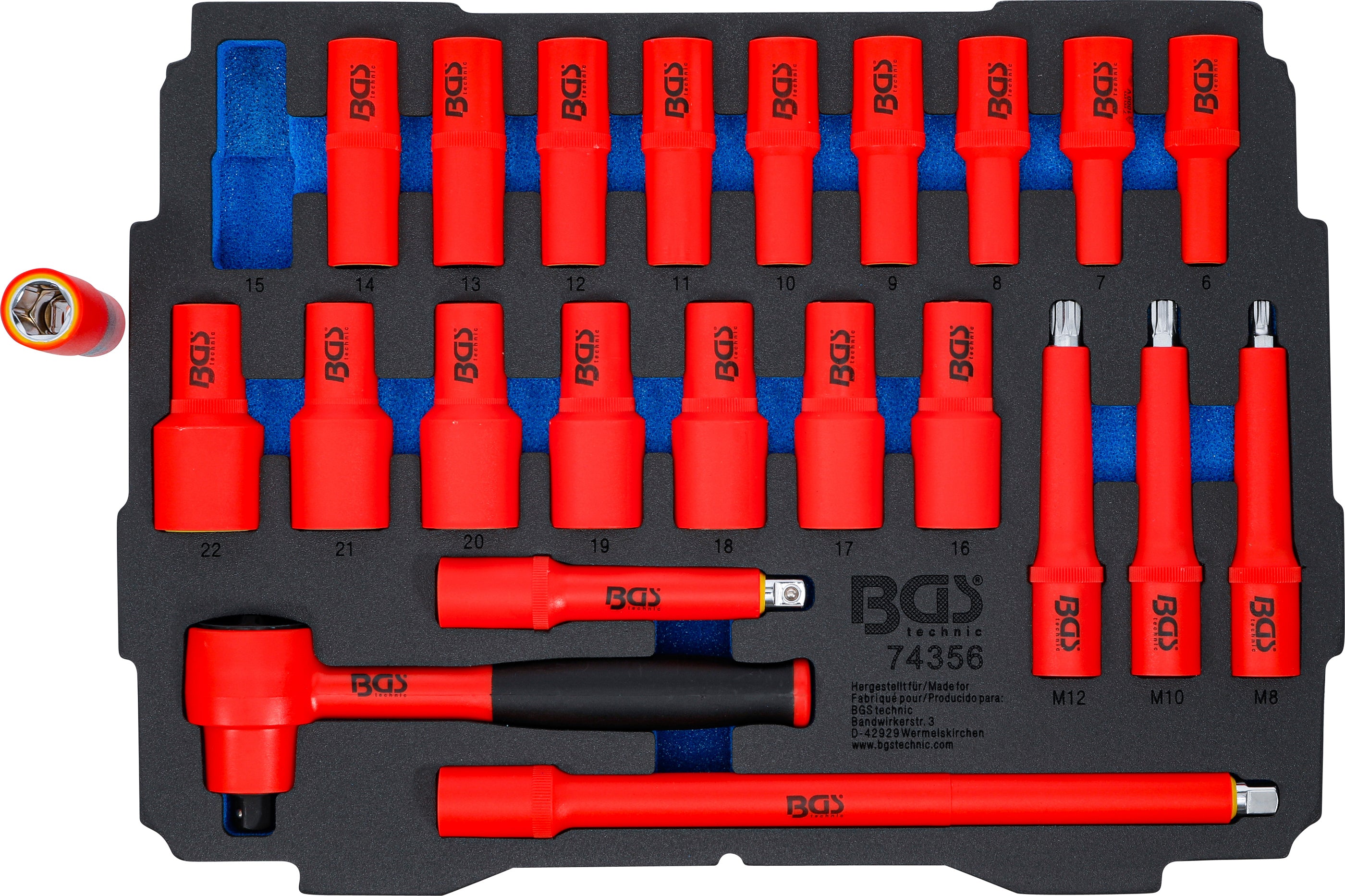 Skumindsatser til vare BOXSYS1 & 2: VDE-værktøjssæt | 23 dele