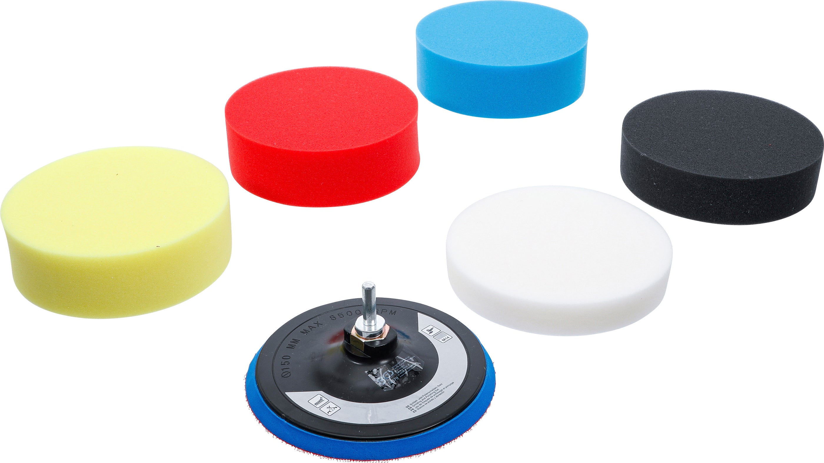 Poleringssvampesæt | Ø 150 mm | 6 dele