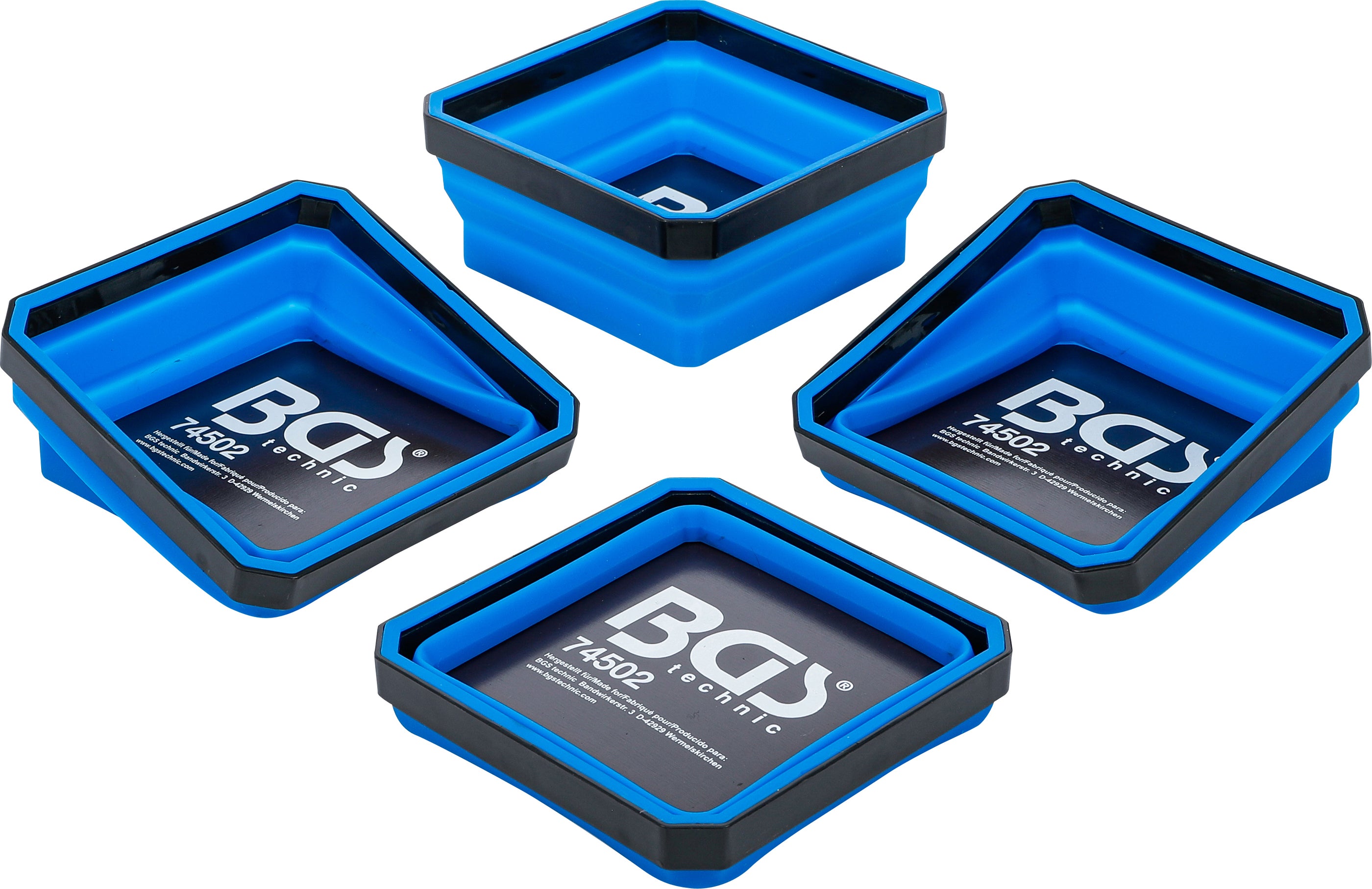 Magnetisk etuisæt | Silikone | foldbar | 115 x 115 x 50 mm | 4 stk.