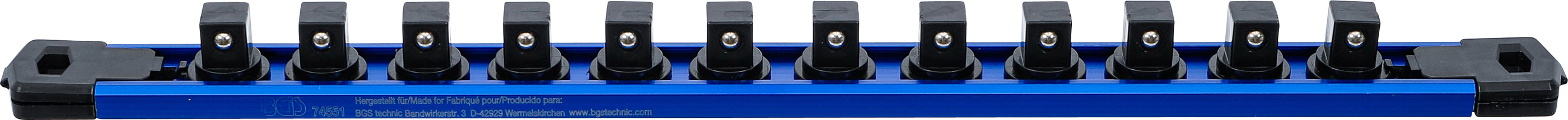 Holderskinne til 12 toppe | Magnetisk | til 12,5 mm (1/2")