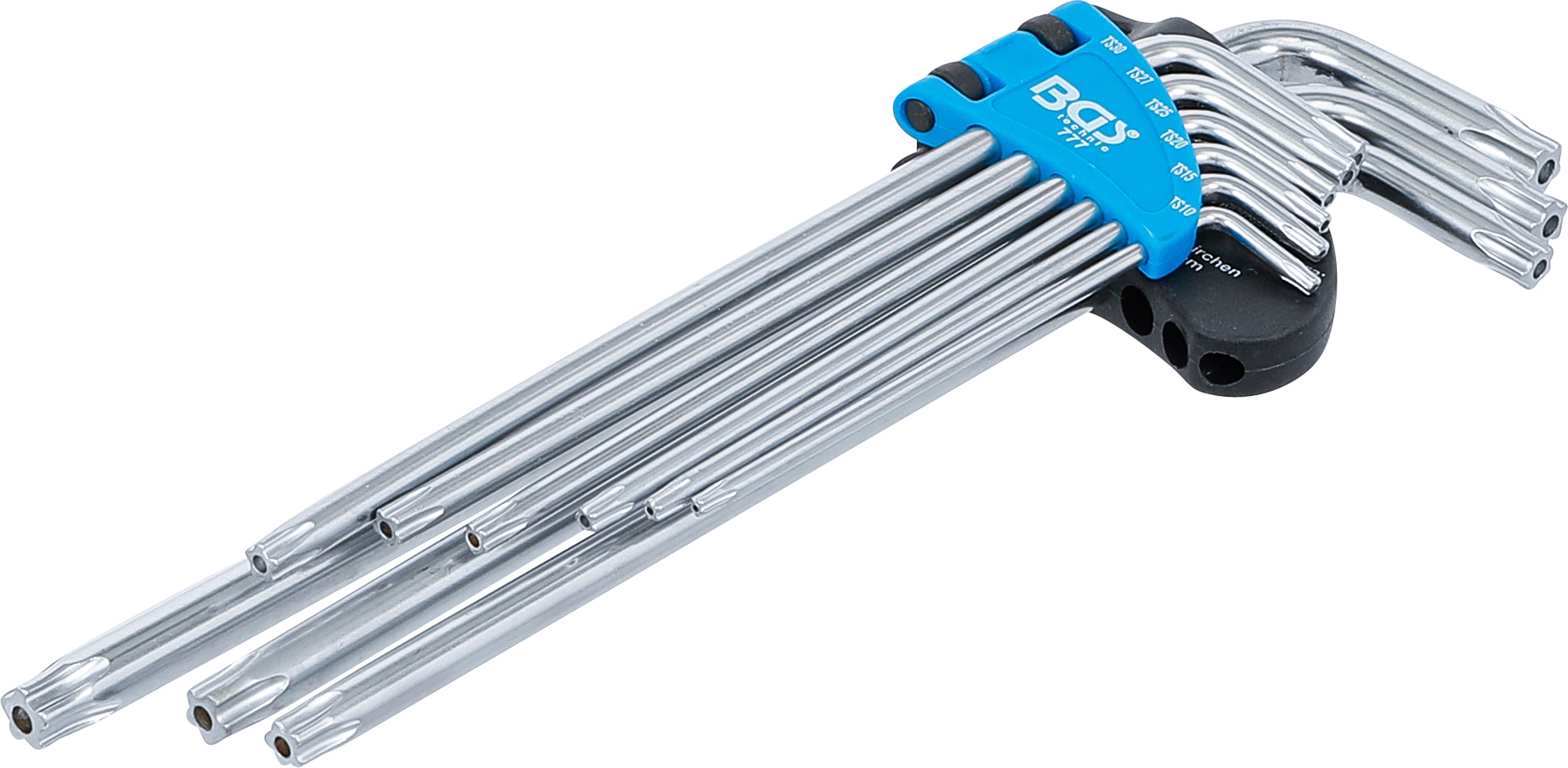 Vinkelnyckel-sats | extra lång | TS-Profil (för Torx Plus) TS10 - TS50 | 9 delar