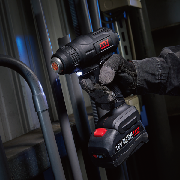 m7 Varmluftpistol 18V inkl. 2 x 5,0 Ah batteri og oplader