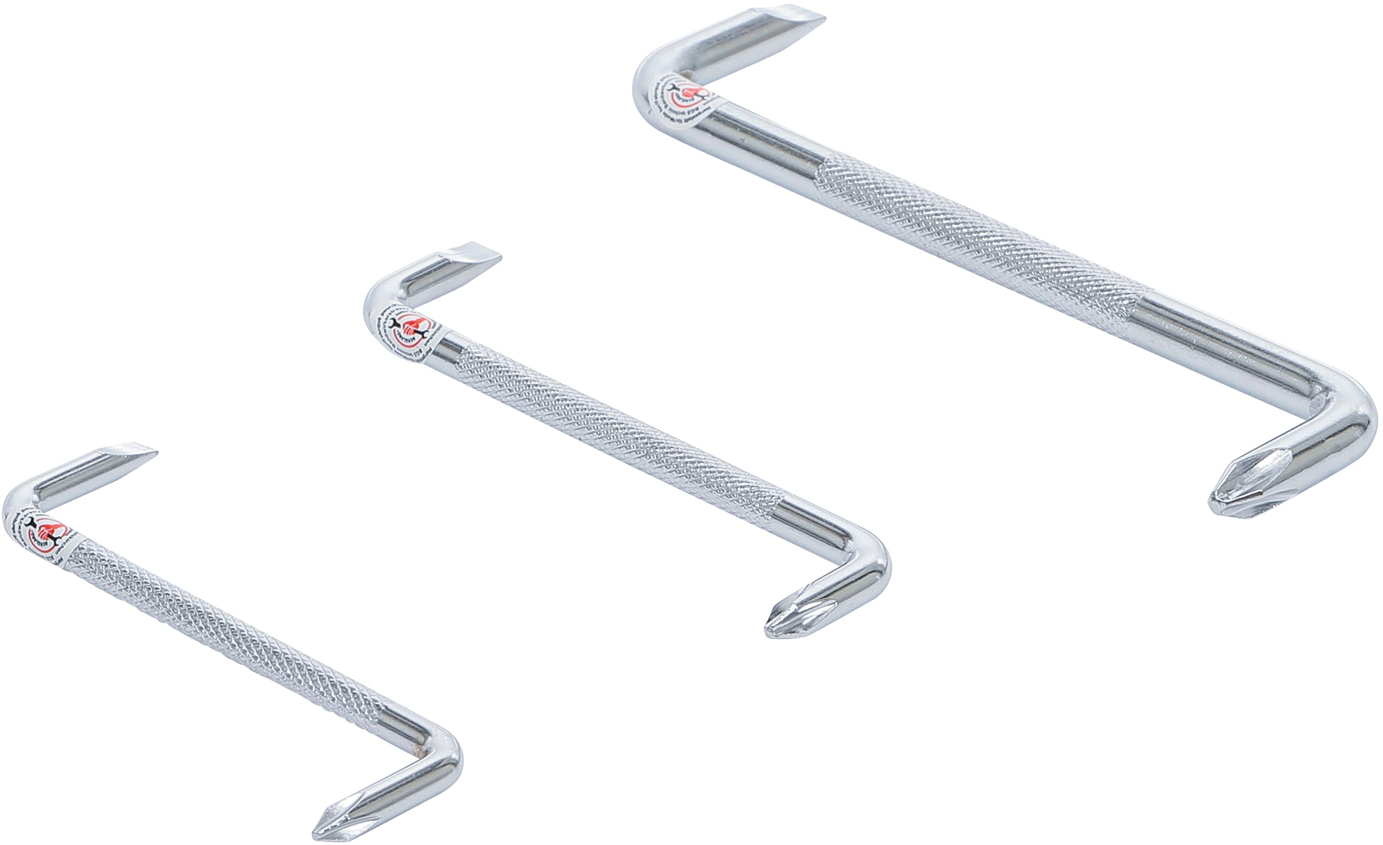 Vinkelskruetrækkersæt | Ligekærv / Phillips | 3 dele