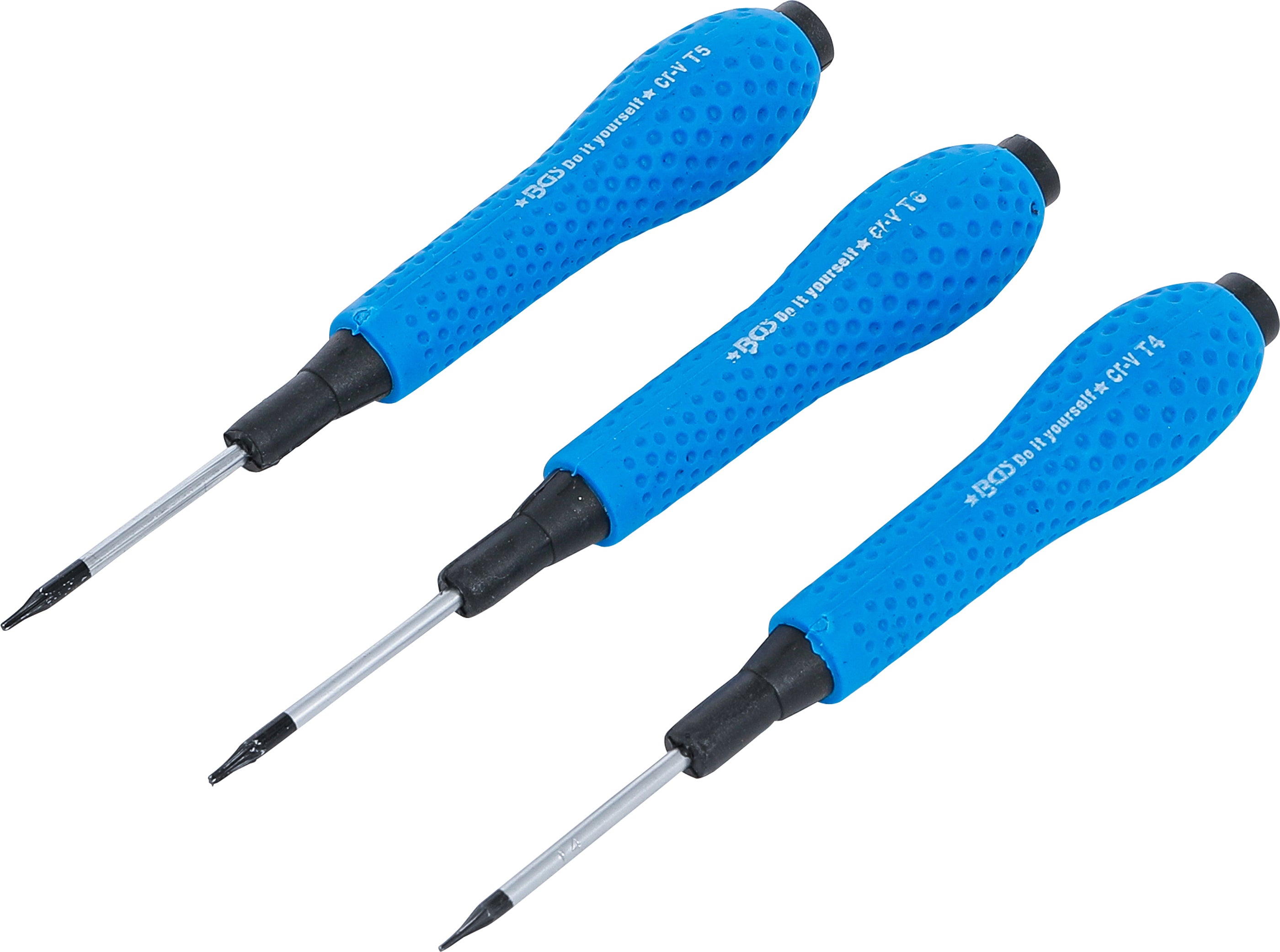 Præcisionsskruetrækkersæt | T-profil (til Torx) T4 / T5 / T6 | 3 dele