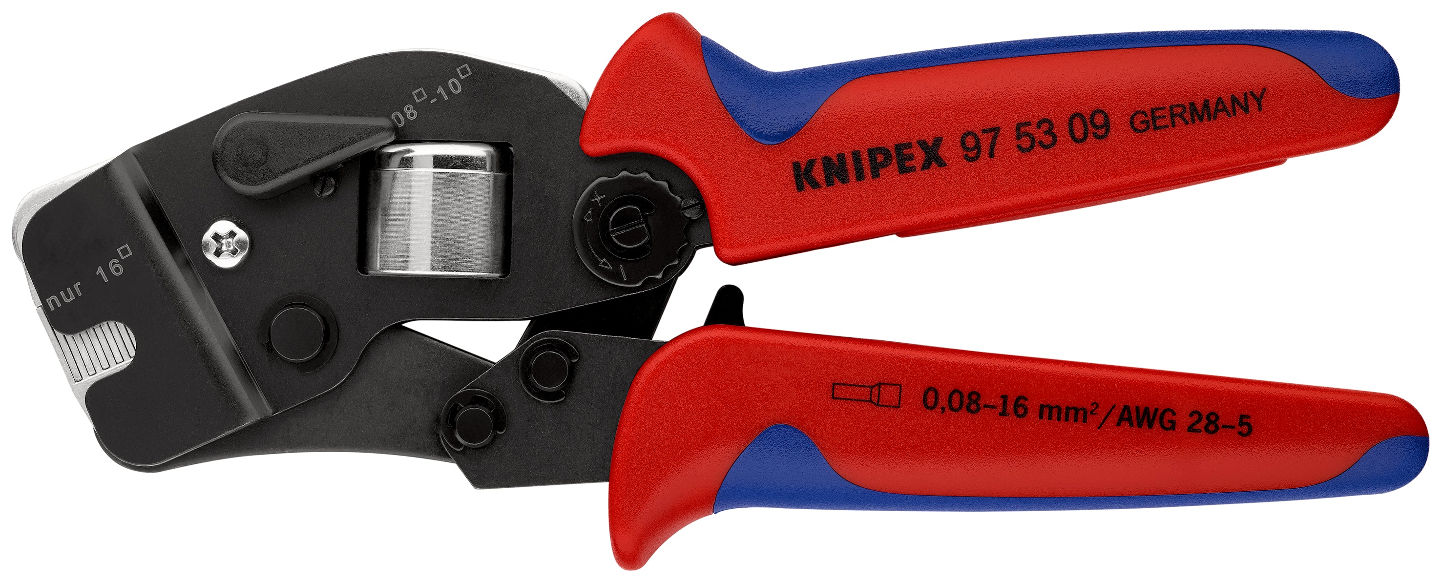 KNIPEX Selvjusterende krympetang til endemuffer med frontindstik
