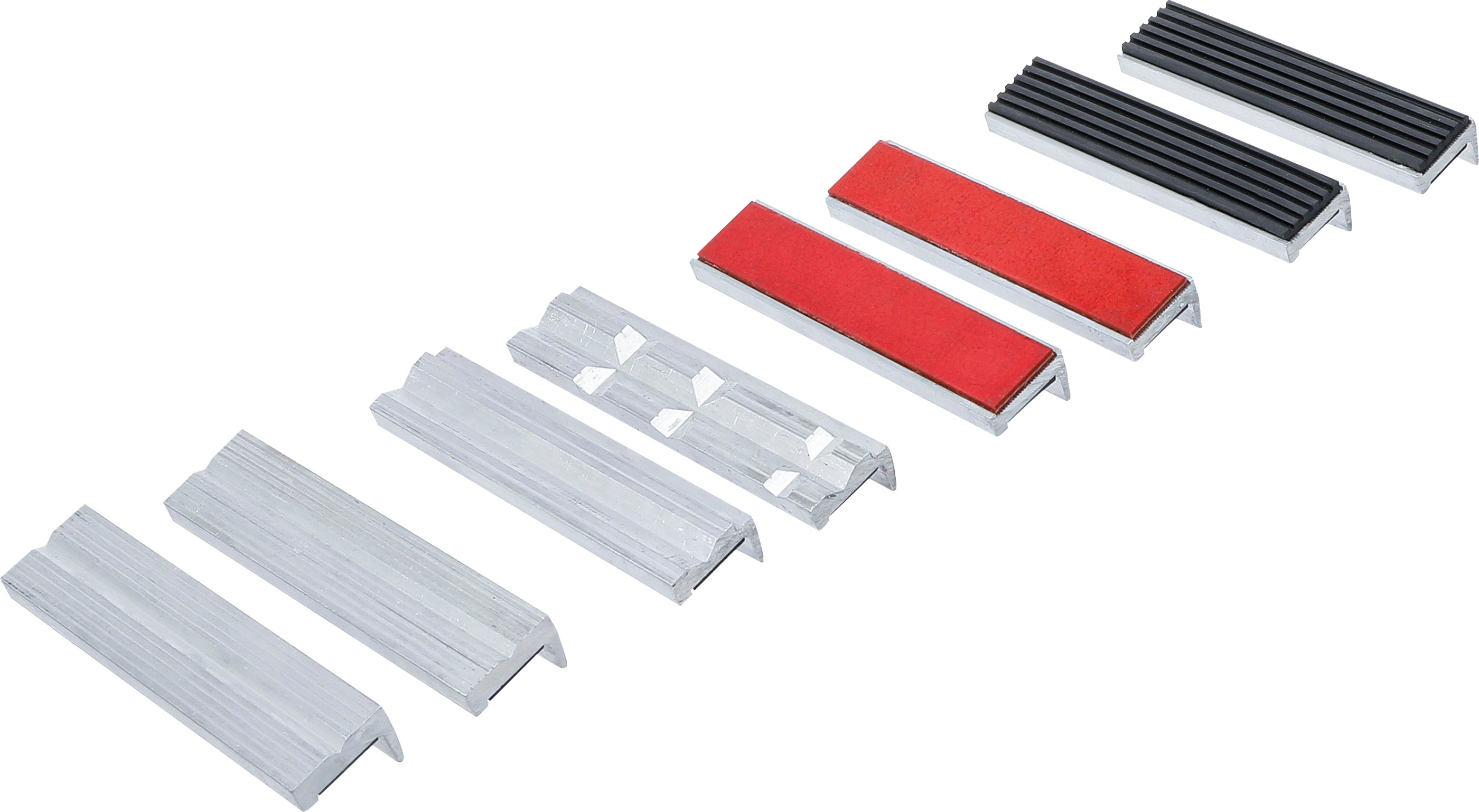 Beskyttelseskæbesæt til skruestik | aluminium | 125 mm | 8 dele