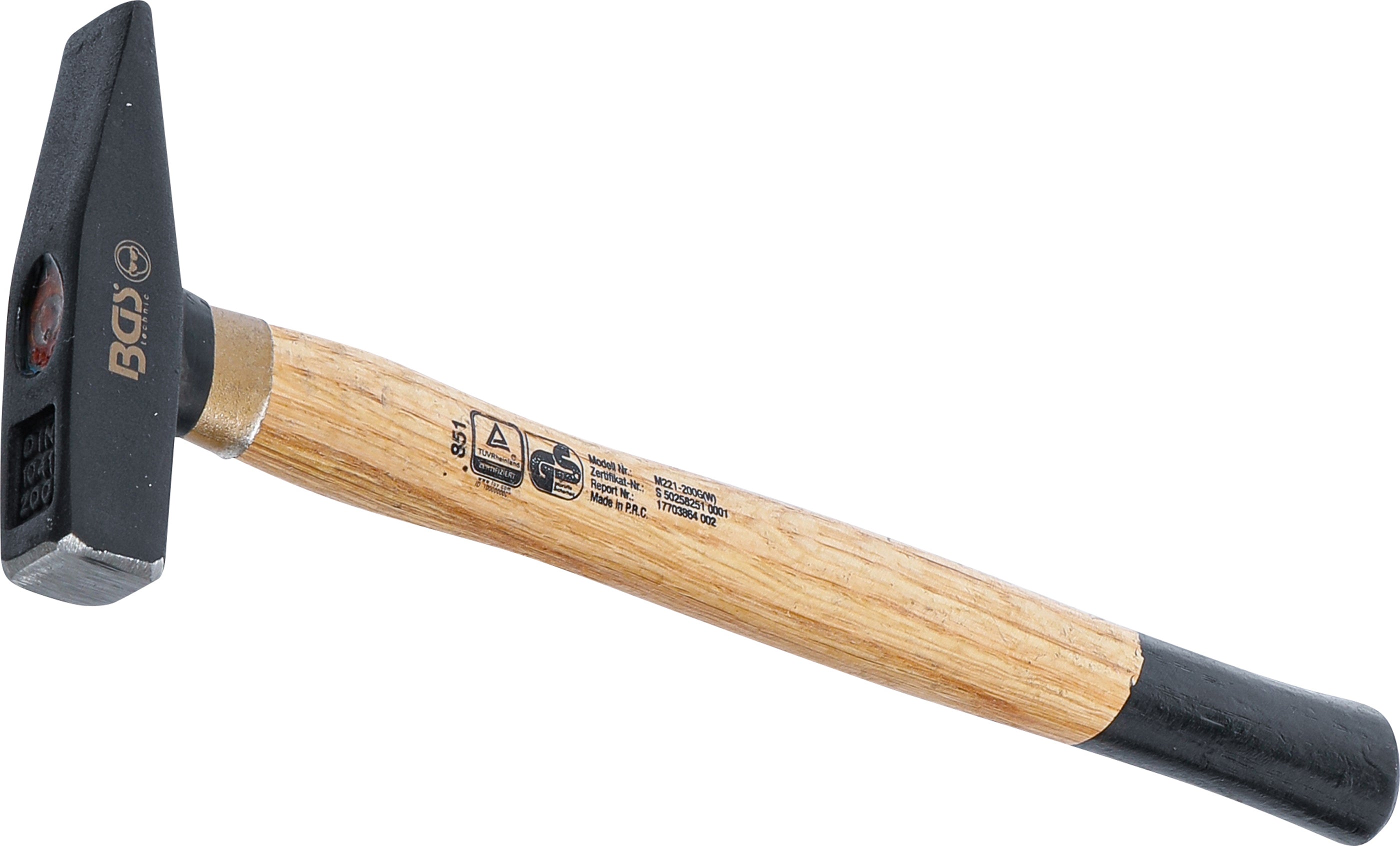 Pladehammer | Træskaft | DIN 1041 | 200 g