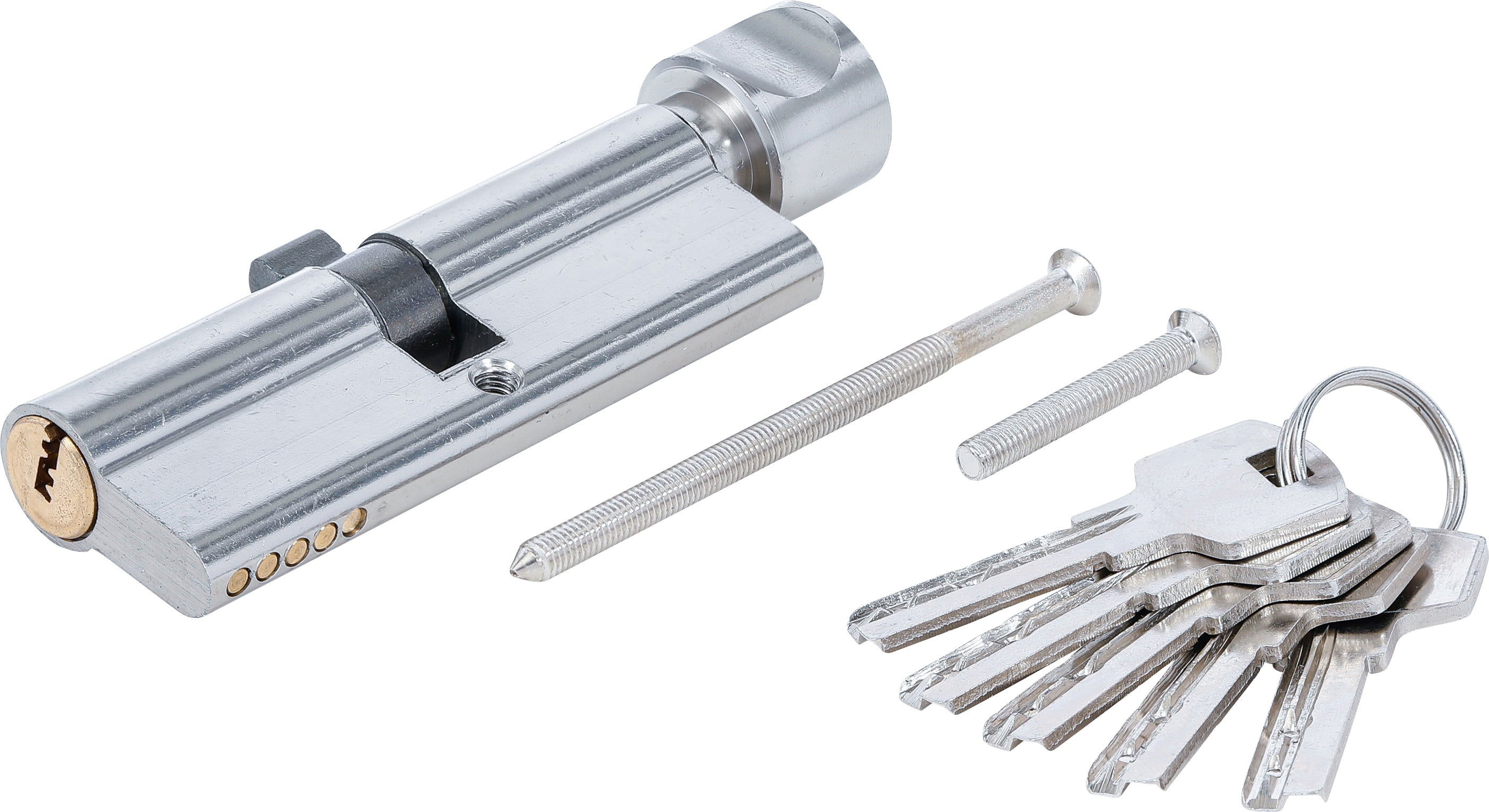 Sikkerhedslåsecylinder | med knop | 45/45 | 90 mm