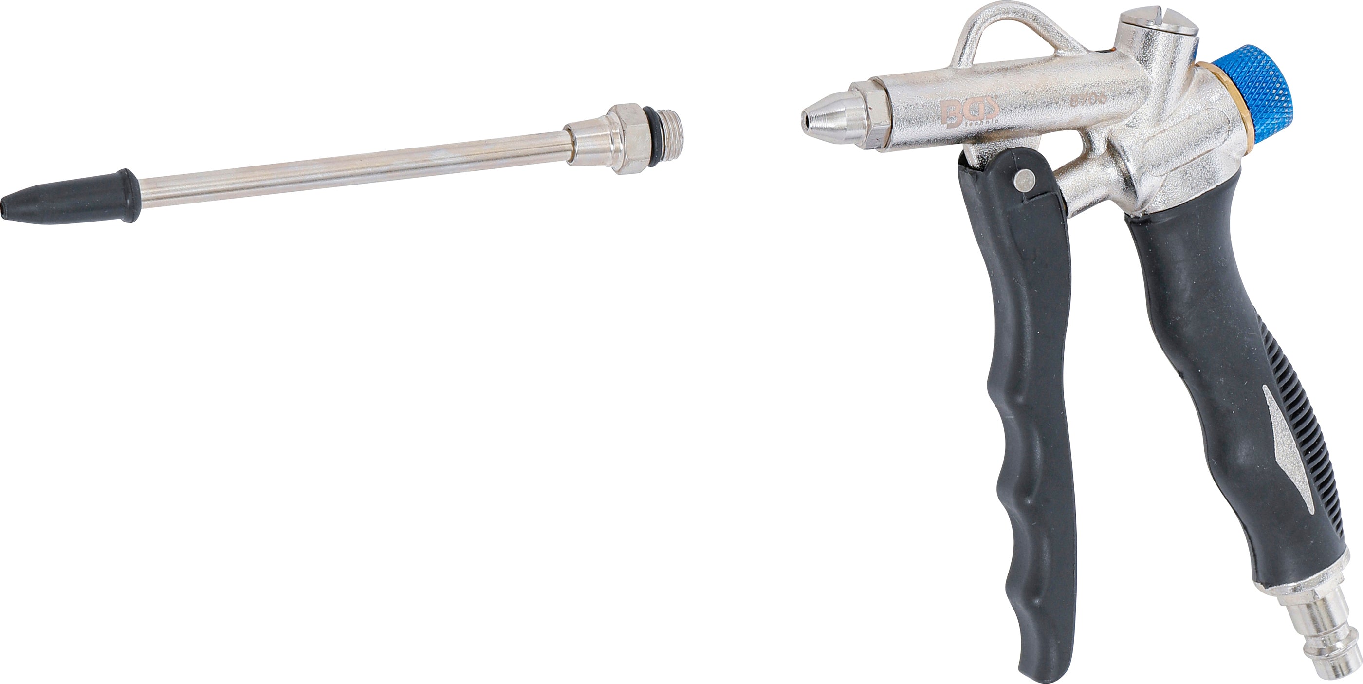 Trykluftblæsepistol med flowkontrol