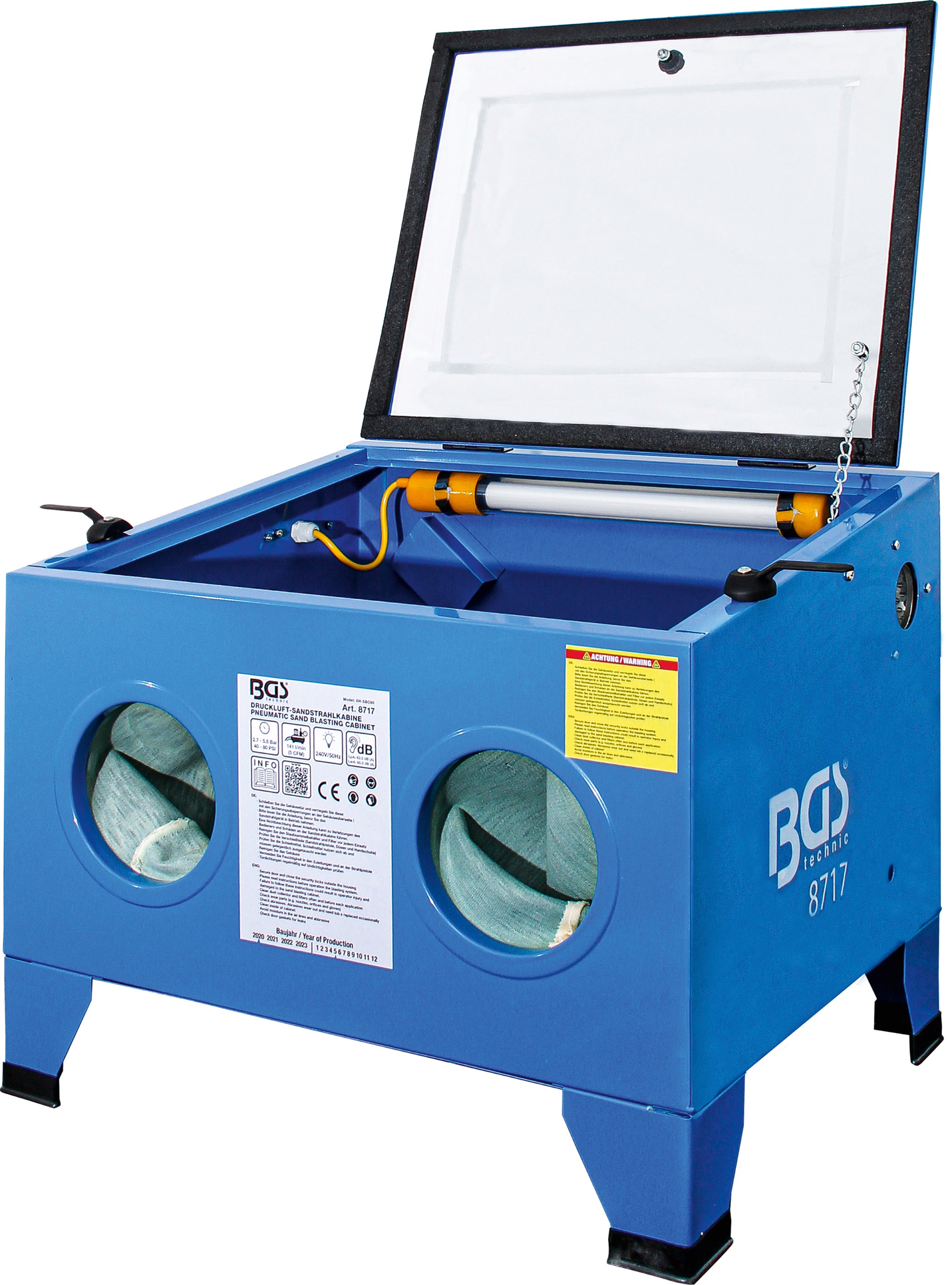 Trykluft sandblæsningskabine