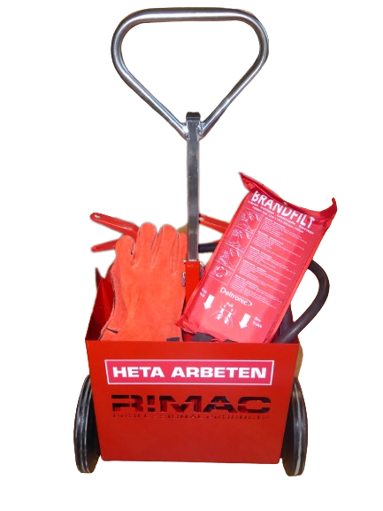 Varmarbejdsvogn komplet 2 x 6 kg 55A 233B C + tæppe og handsker