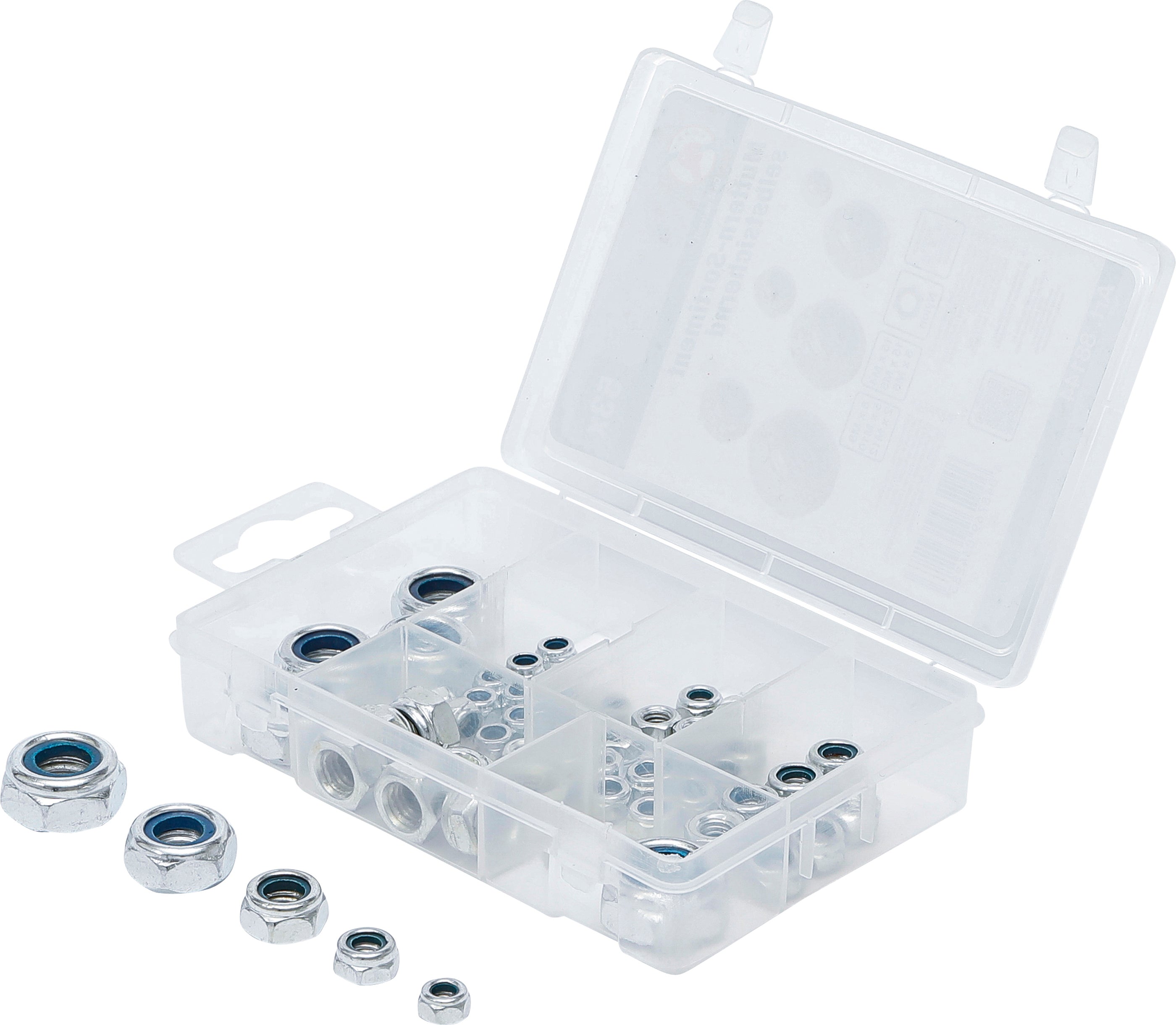 Møtriksortiment | Selvlåsende | Metrisk | M4 - M12 | 53 stk.