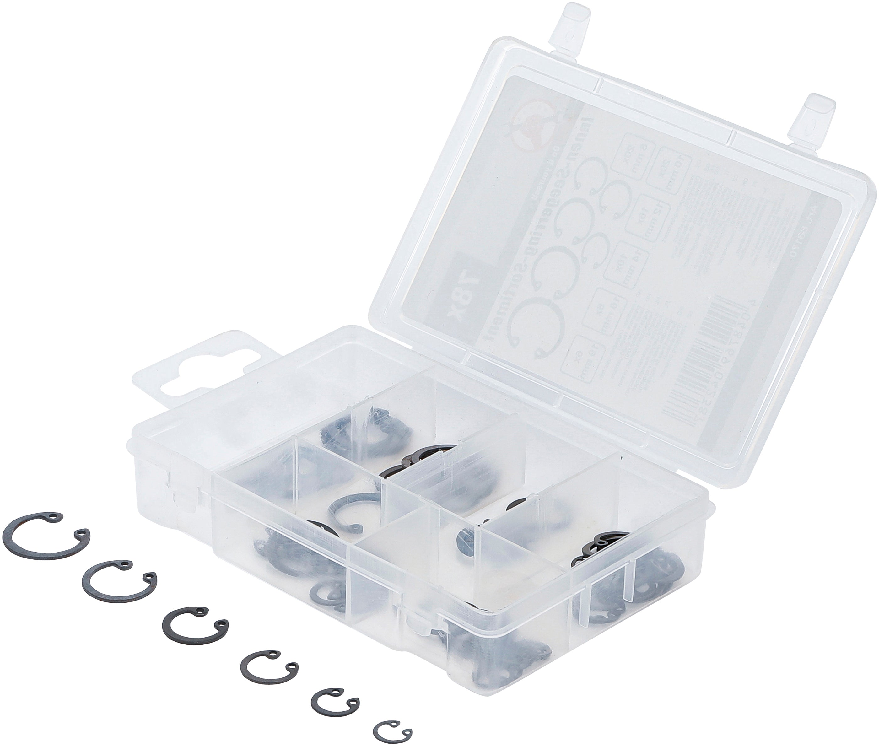 Indvendig låsesortiment (notring) | Ø 8 - 19 mm | 78 stk.