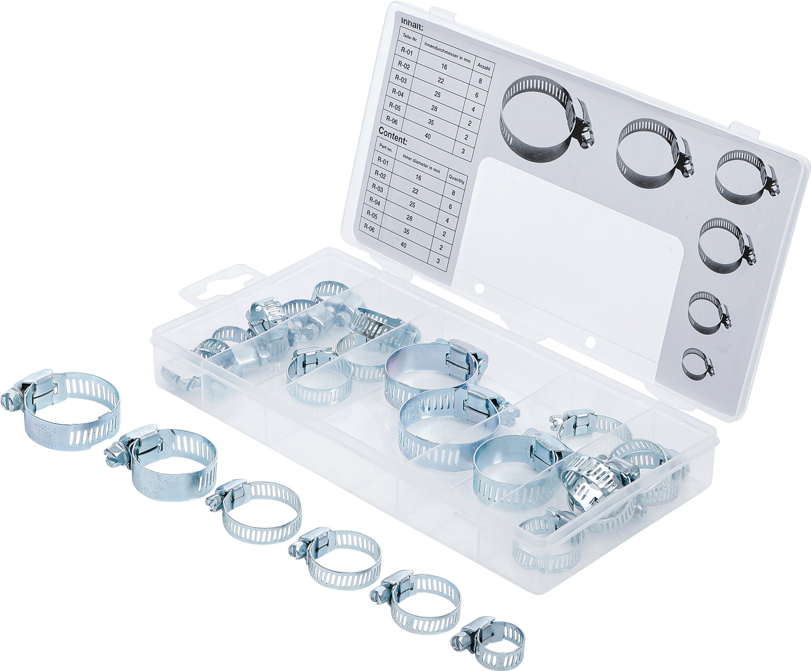 Slangeklemmer, sortiment | 25 stk.