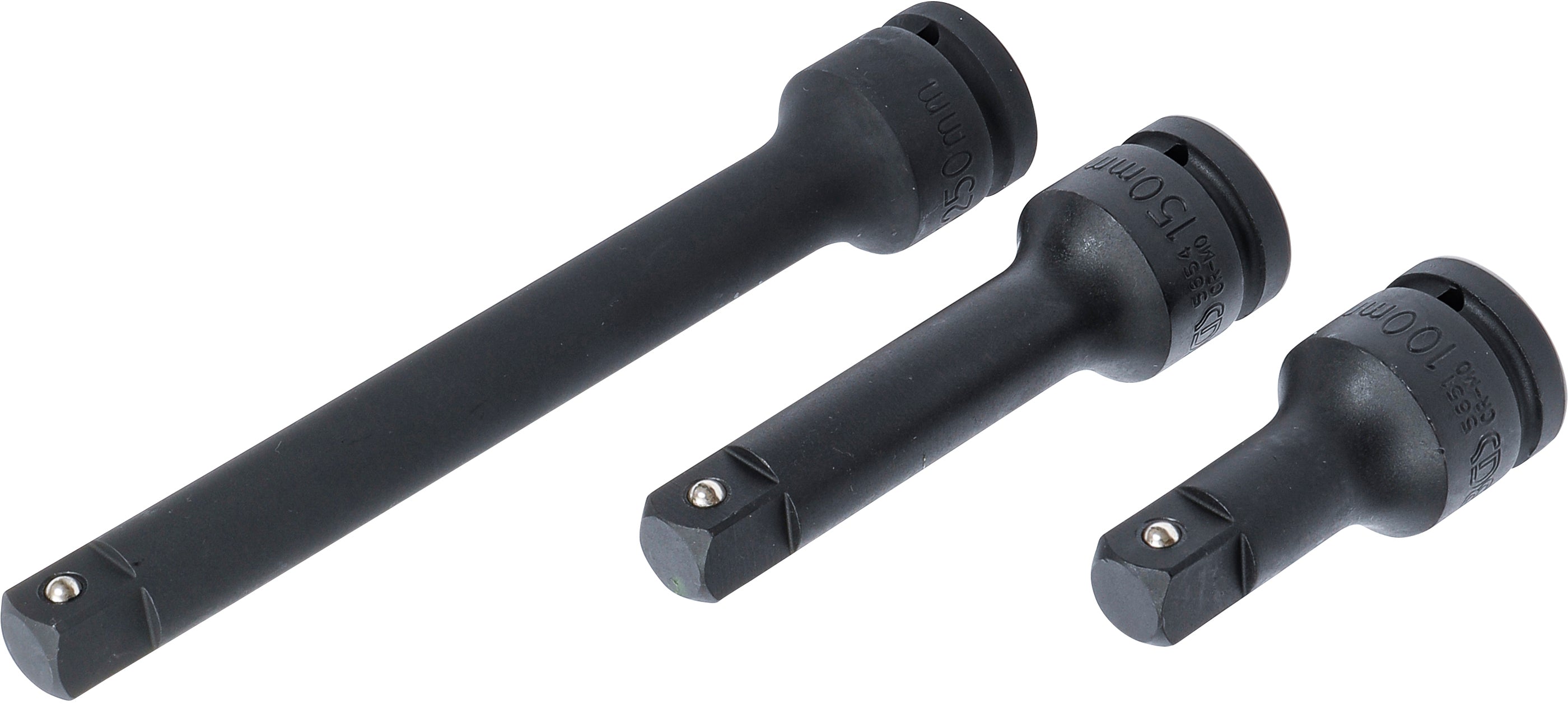 Forlængersæt | Udvendig/Indvendig firkant 20 mm (3/4") | 3 dele