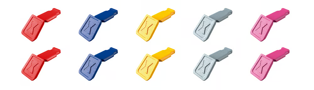 KNIPEX ColorCode Clips Color mix 1 (10 pieces) 21 mm