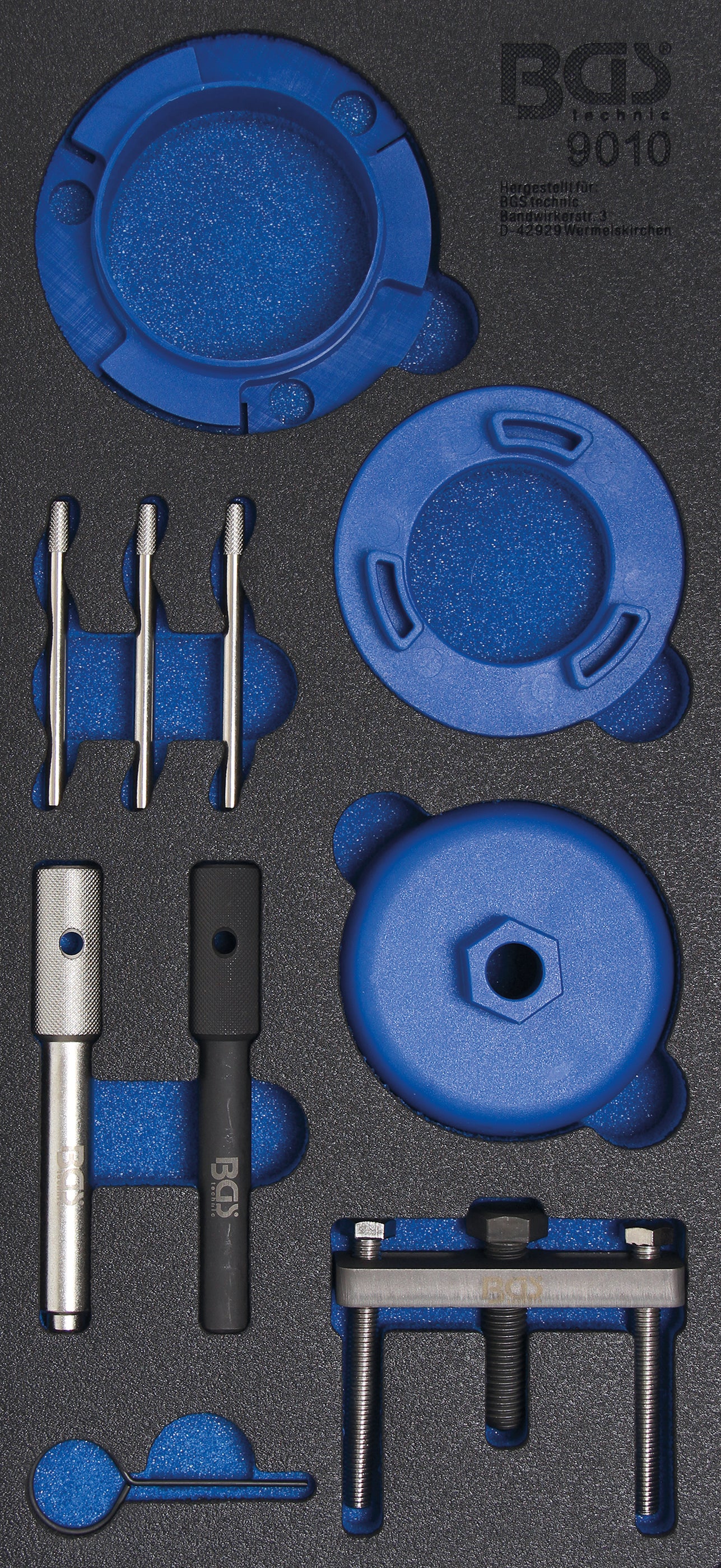 Værkstedsvognsindsats 1/3: Motorindstillingsværktøjssæt | til Jaguar, Land Rover, Ford, Citroën 2.0, 2.2, 2.4, 3.2 Diesel