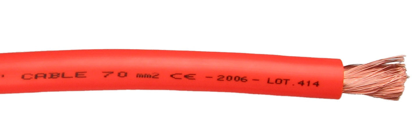 Dubbellisolerad svetskabel 70mm² PVC