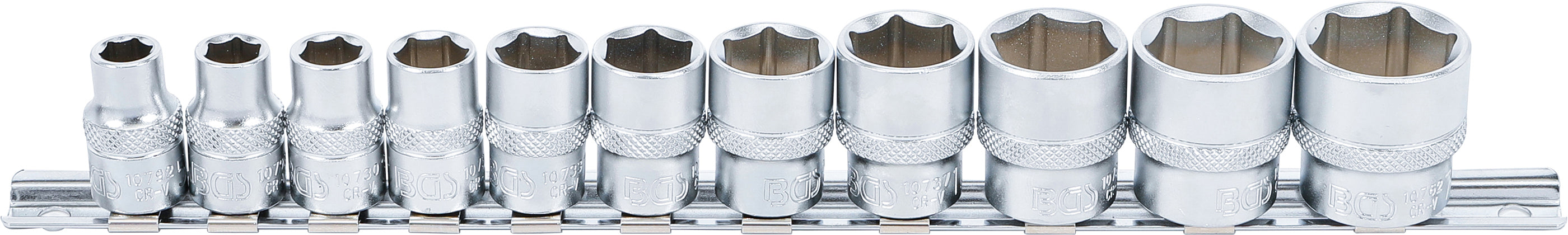 Topnøglesæt, sekskant | 10 mm (3/8") | 5/16" - 7/8" | 11 dele