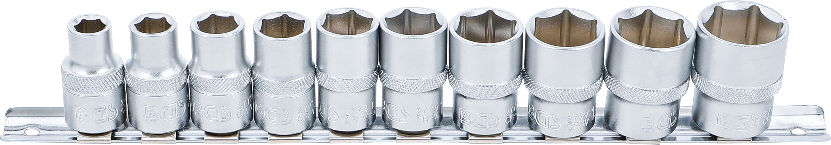 Hylsa-sats, Sexkant | 12,5 mm (1/2") | Tumsstorlekar | 10 delar