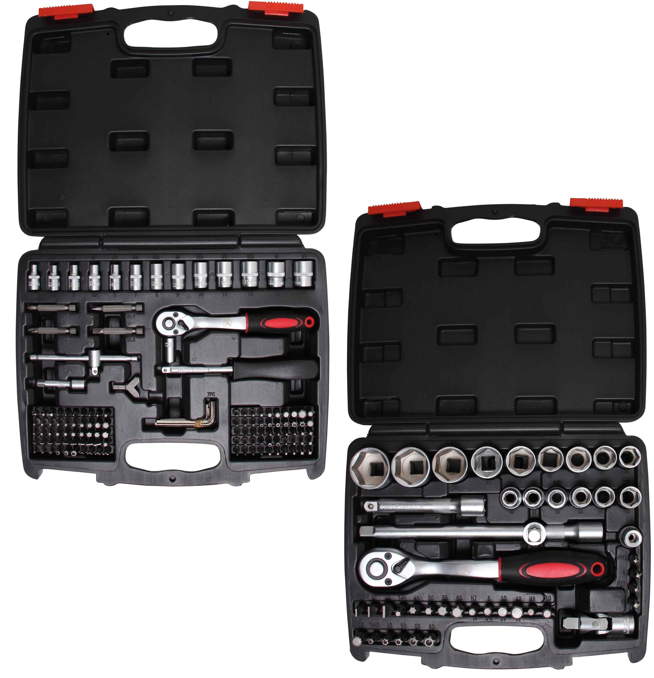 Topnøglesæt | 6,3 mm (1/4") / 12,5 mm (1/2") | 174 dele