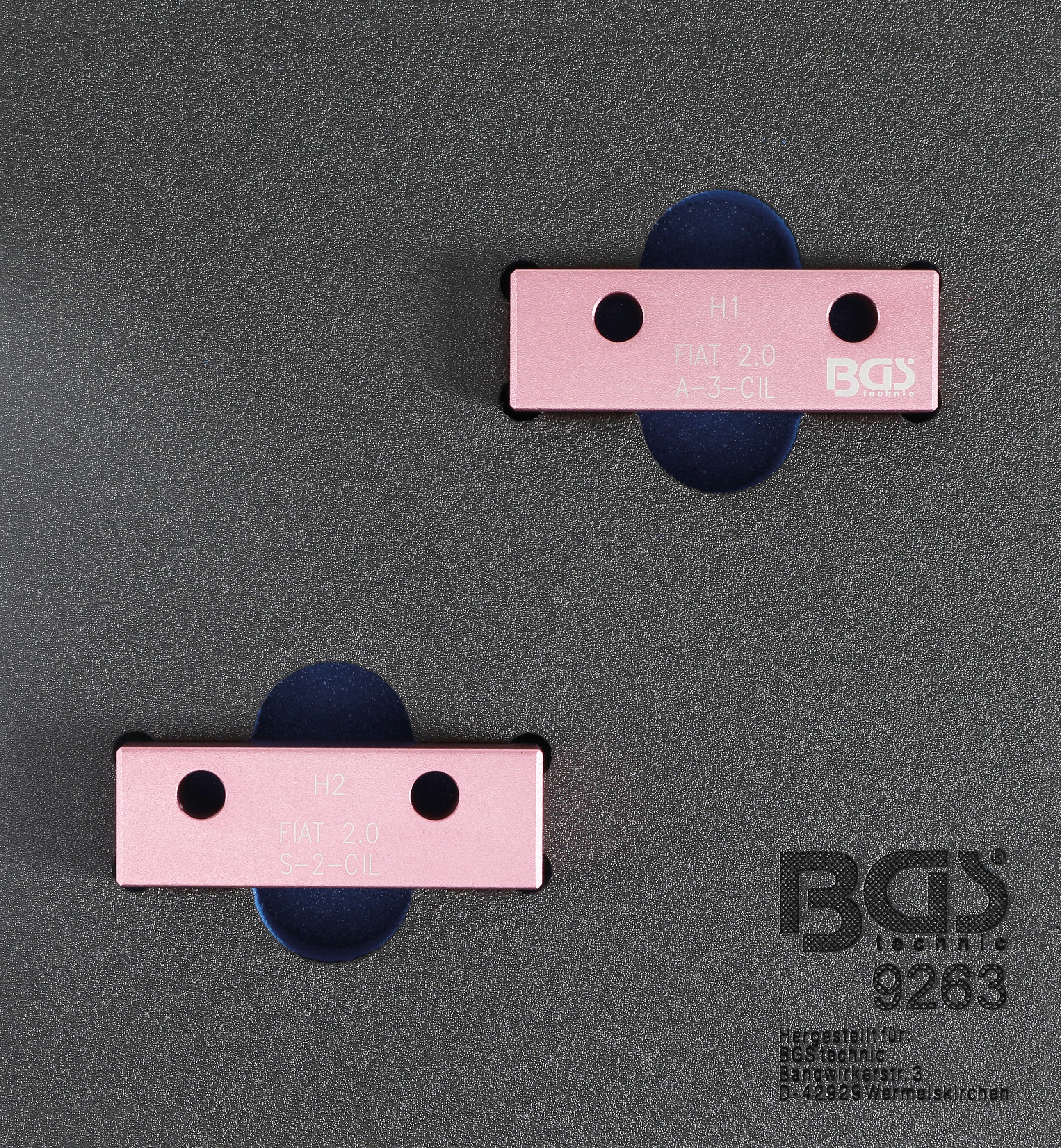 Værkstedsvognsindsats 1/6: Knastaksellåseværktøjssæt | til Fiat 2.0L 20V