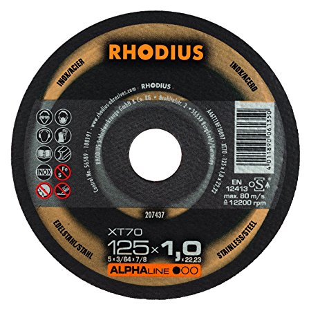 RHODIUS XT70 125x1,0x22,23 (100 stk.)