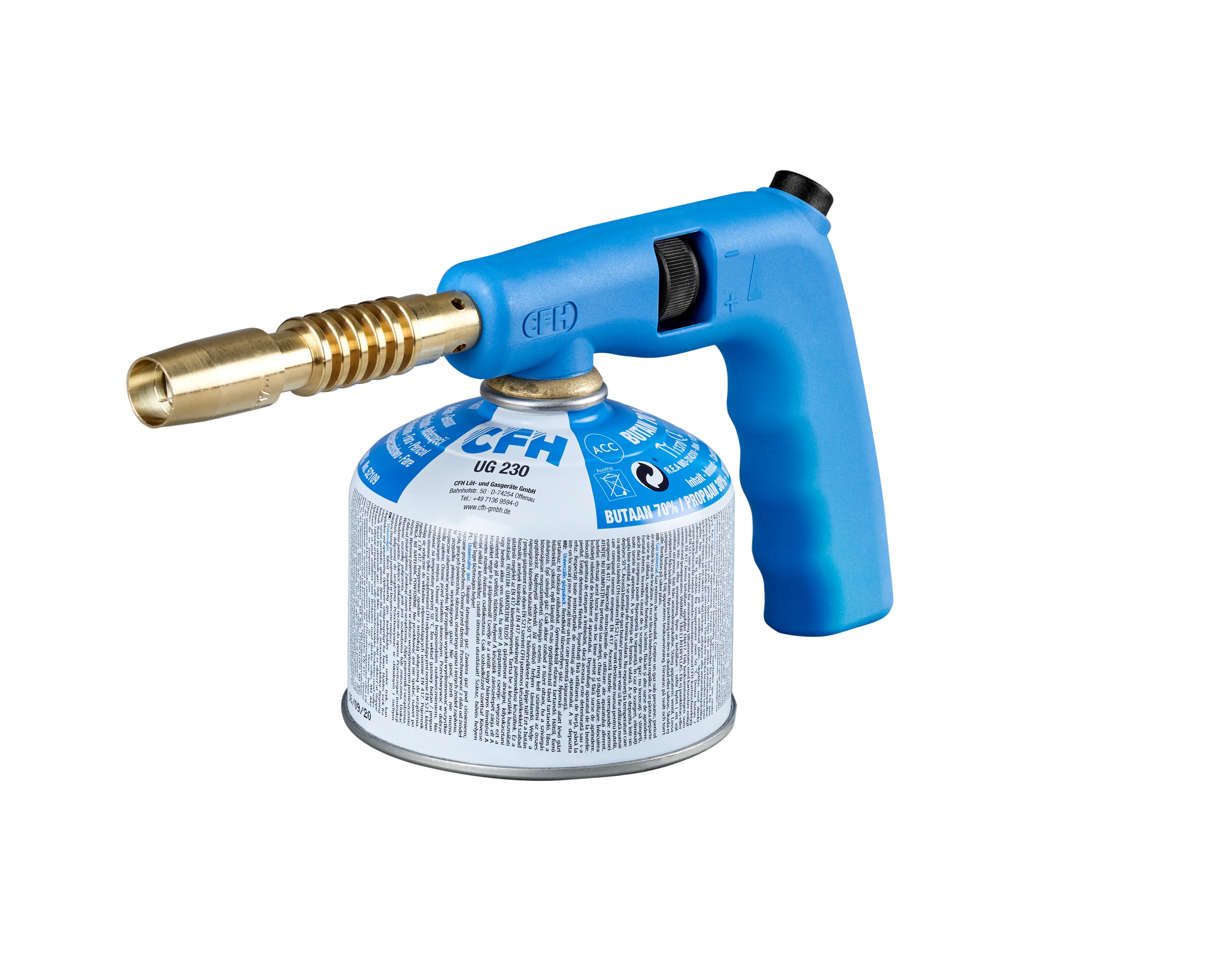 CFH Gasbrännare Piezo Compact inkl. behållare