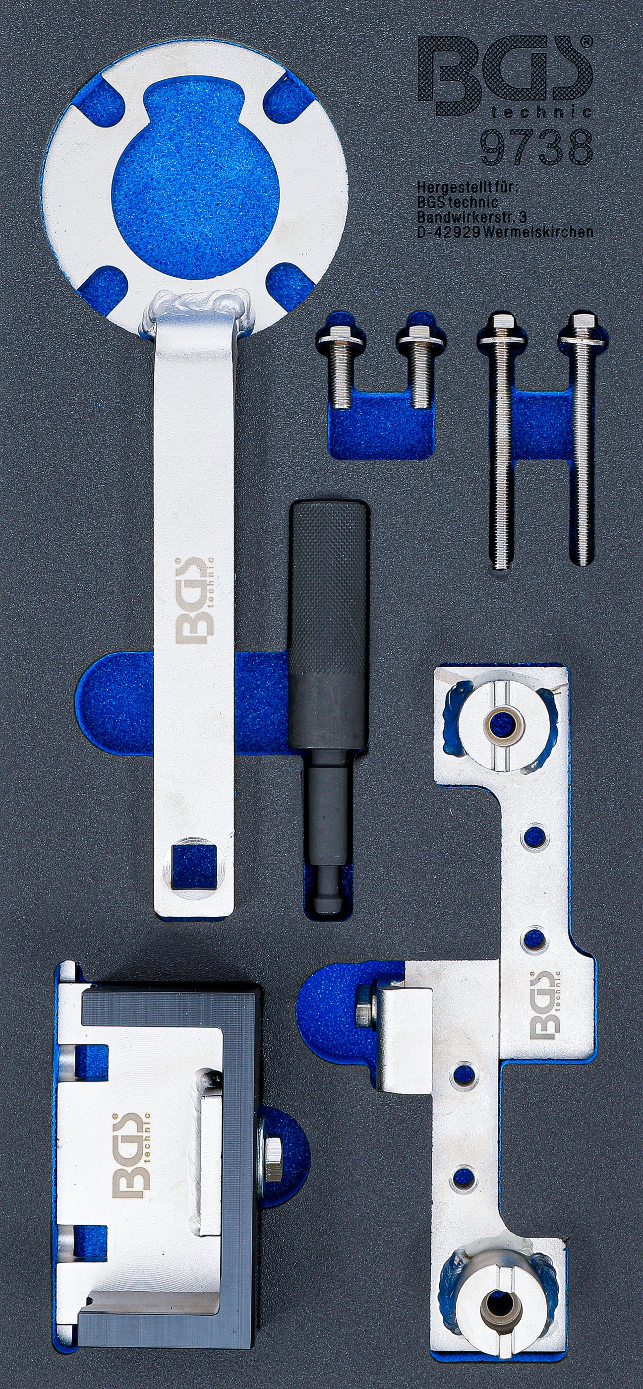 Værkstedsvognsindsats 1/3: Motorjusteringsværktøjssæt | til Ford 2.5, Volvo 1.6 - 2.5 & 2.4D