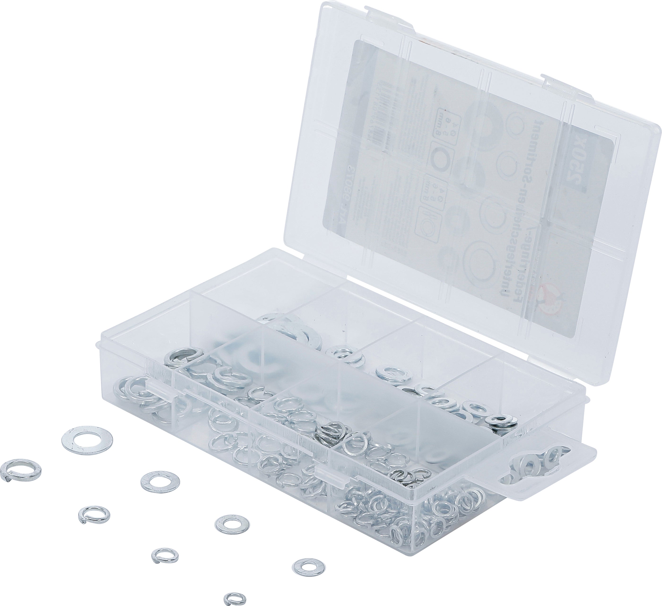 Fjederskiver / skivesortiment | Ø 4 - 8 mm | 250 stk.