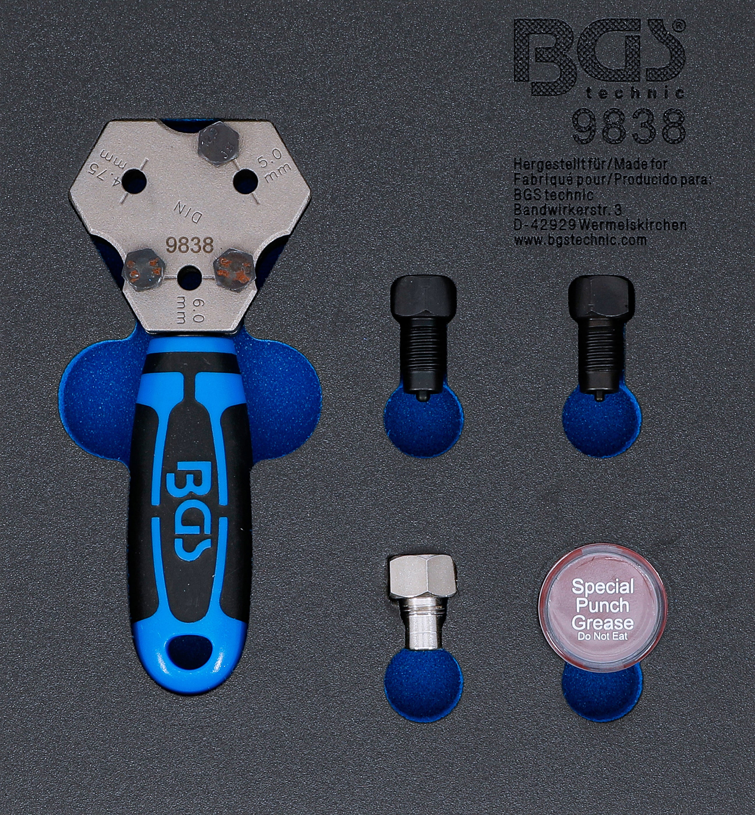 Værkstedsvognsindsats 1/6: Krageværktøj | DIN | 4,75 / 5 / 6 mm