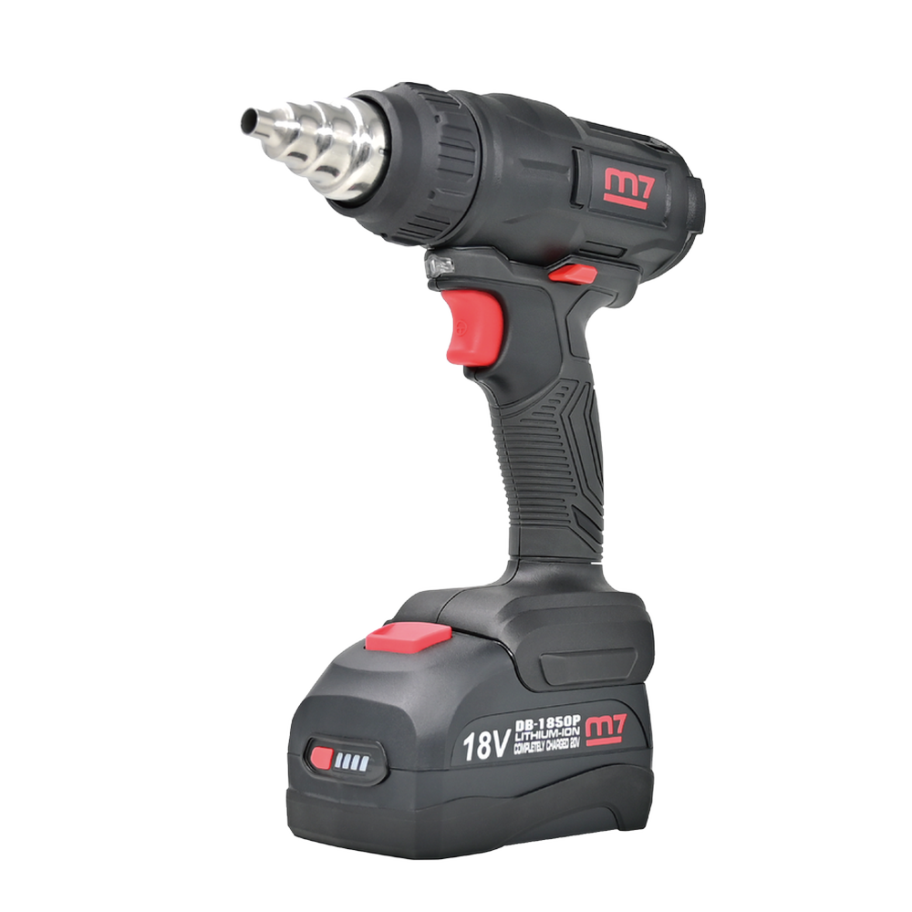 m7 Varmluftpistol 18V inkl. 2 x 5,0 Ah batteri og oplader