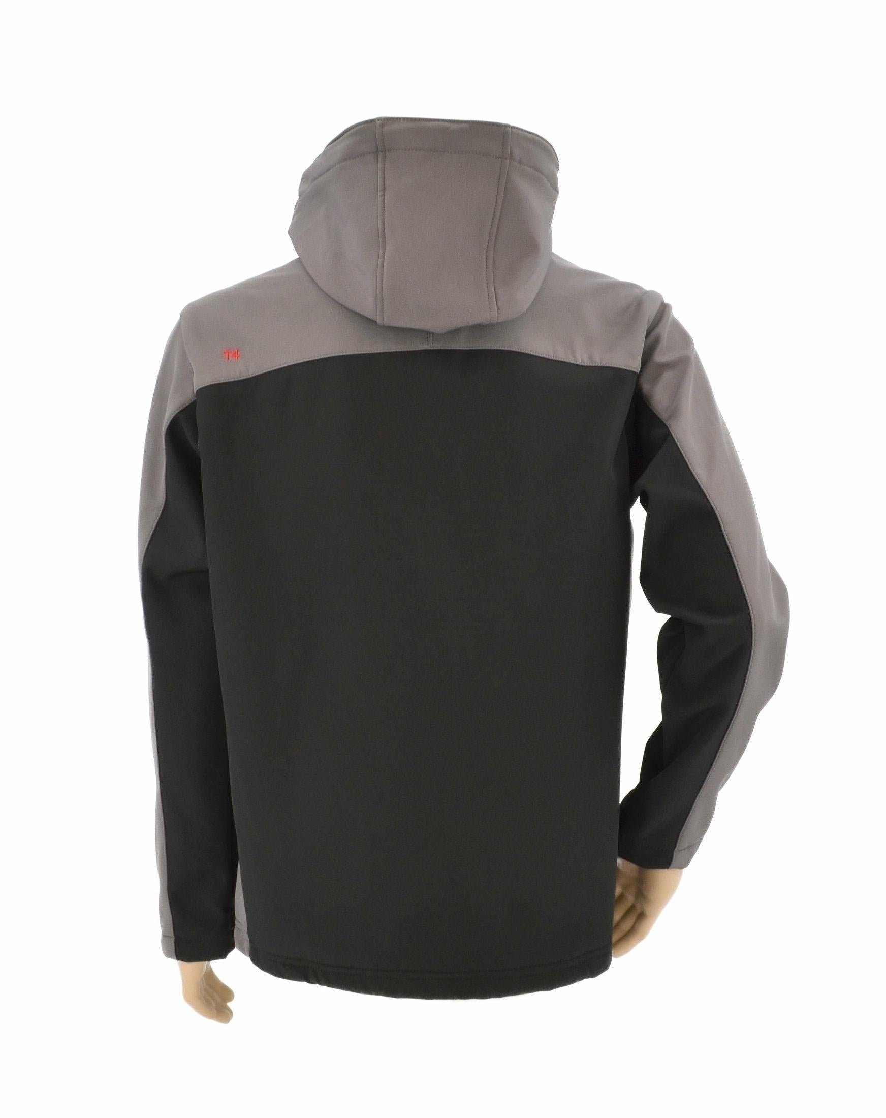 SOFTSHELL JACKA SWEATSHIRT T4 / GRÅSVART